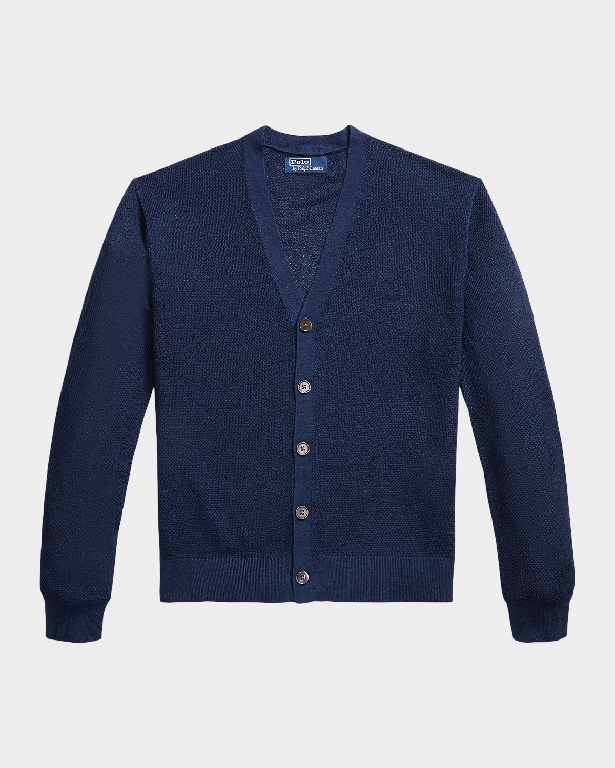 Polo Ralph Lauren Men 's Relaxed Fit Piqué-Knit Linen Cardigan