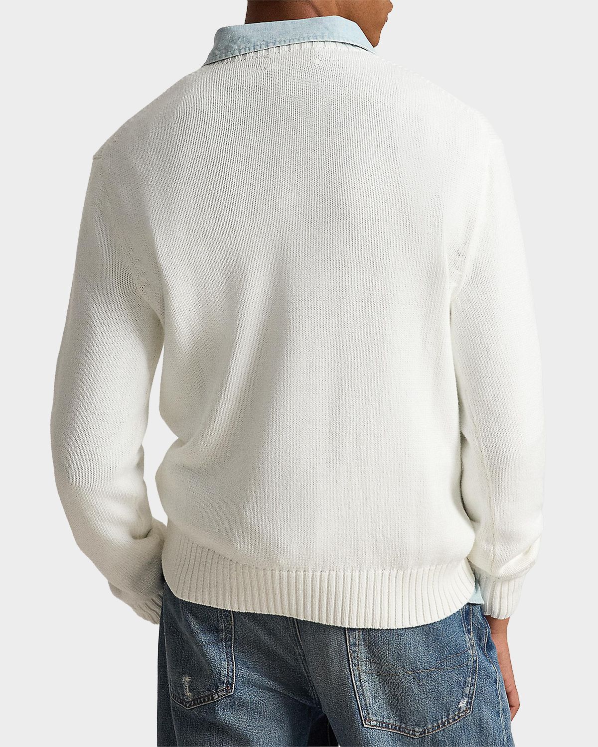 Polo Ralph Lauren Men 's Cotton Knit Polo Bear Crewneck Sweater | Thumbnail 3 Polo Ralph Lauren Men 's Cotton Knit Polo Bear Crewneck Sweater | Thumbnail 3