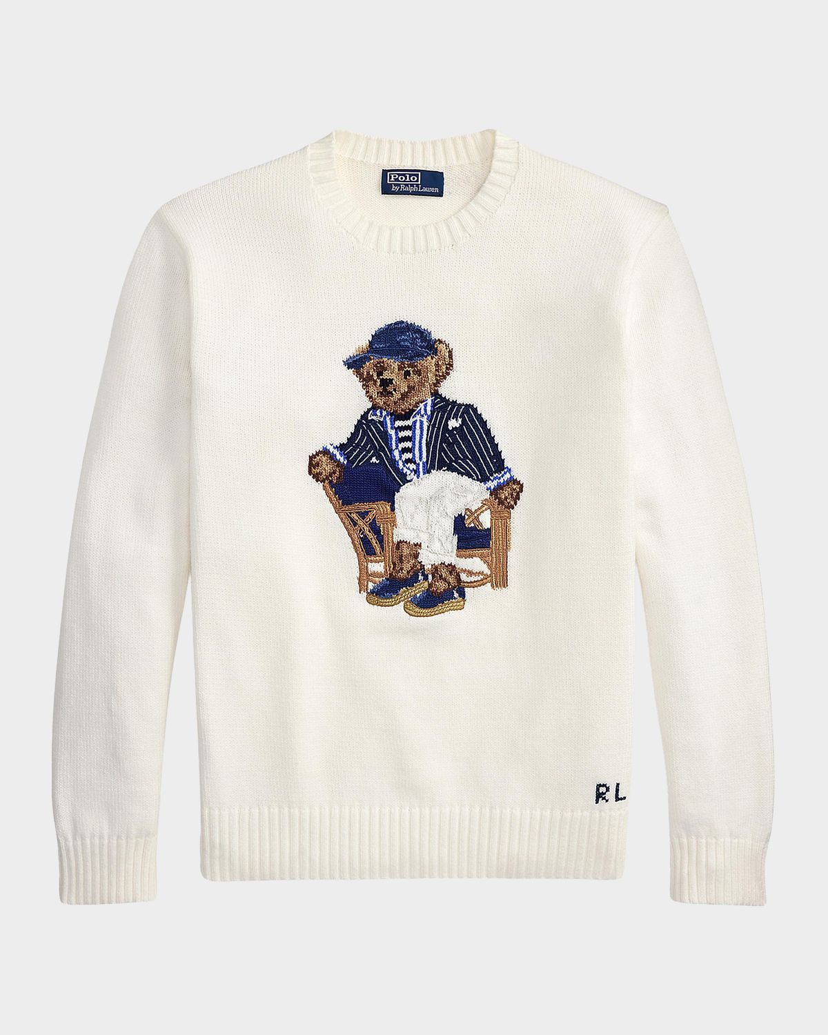 Polo Ralph Lauren Men 's Cotton Knit Polo Bear Crewneck Sweater