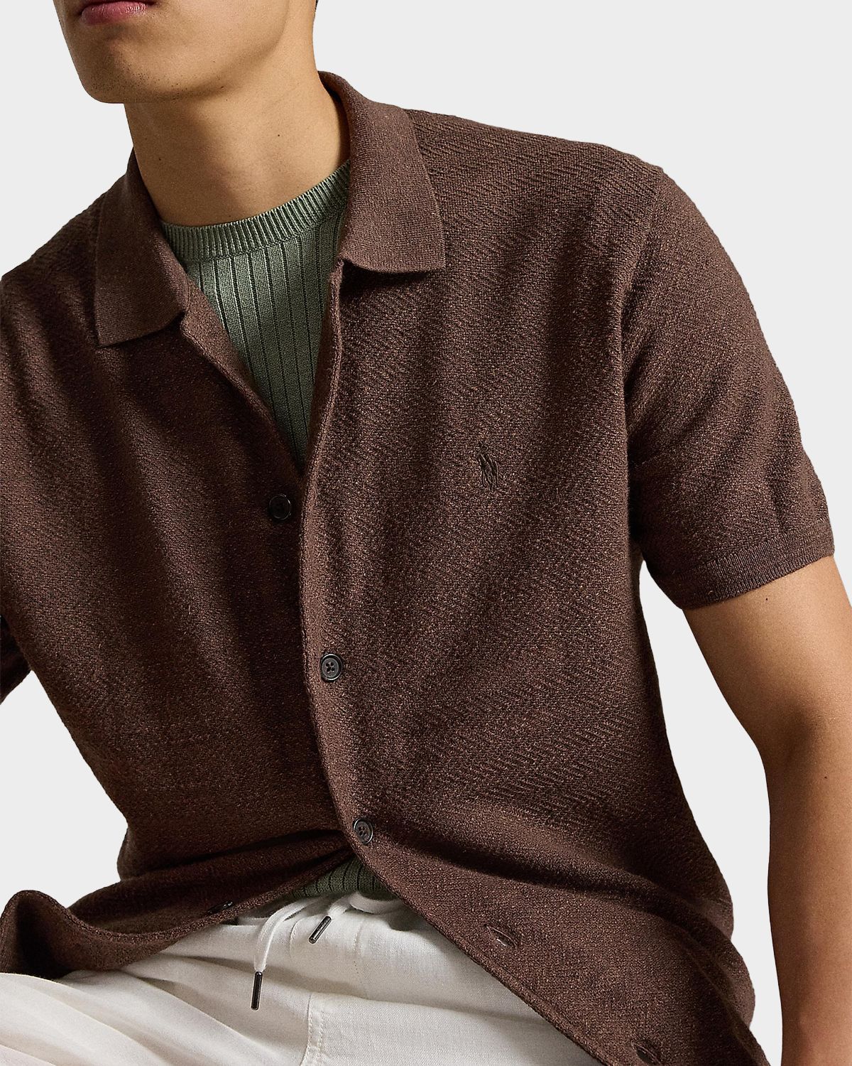 Polo Ralph Lauren en 's Cotton-Linen Short-Sleeve Cardigan | Thumbnail 5