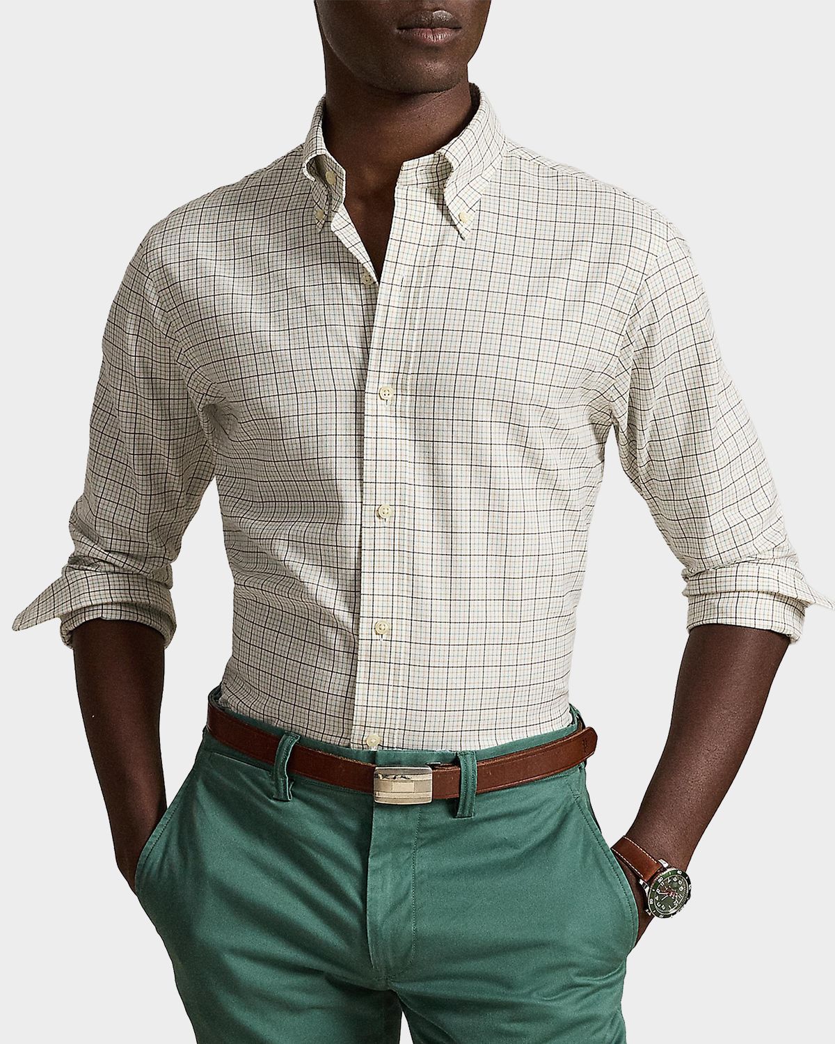 Polo Ralph Lauren en 's Classic Fit Tattersall Twill Sport Shirt | Thumbnail 4