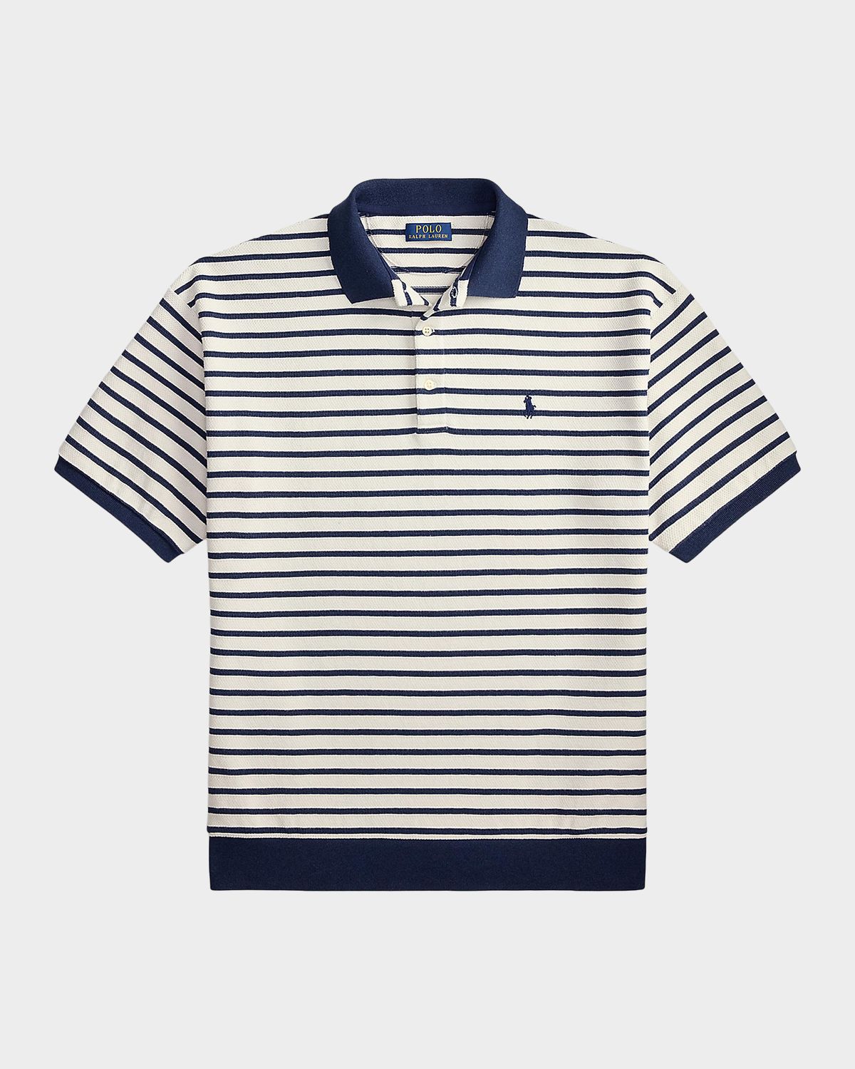 Polo Ralph Lauren Men 's Relaxed Fit Stripe Textured Polo Shirt
