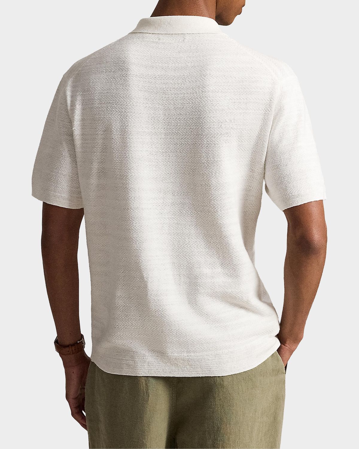 Polo Ralph Lauren Men 's Cotton-inen Short-Sleeve Cardigan | Thumbnail 3