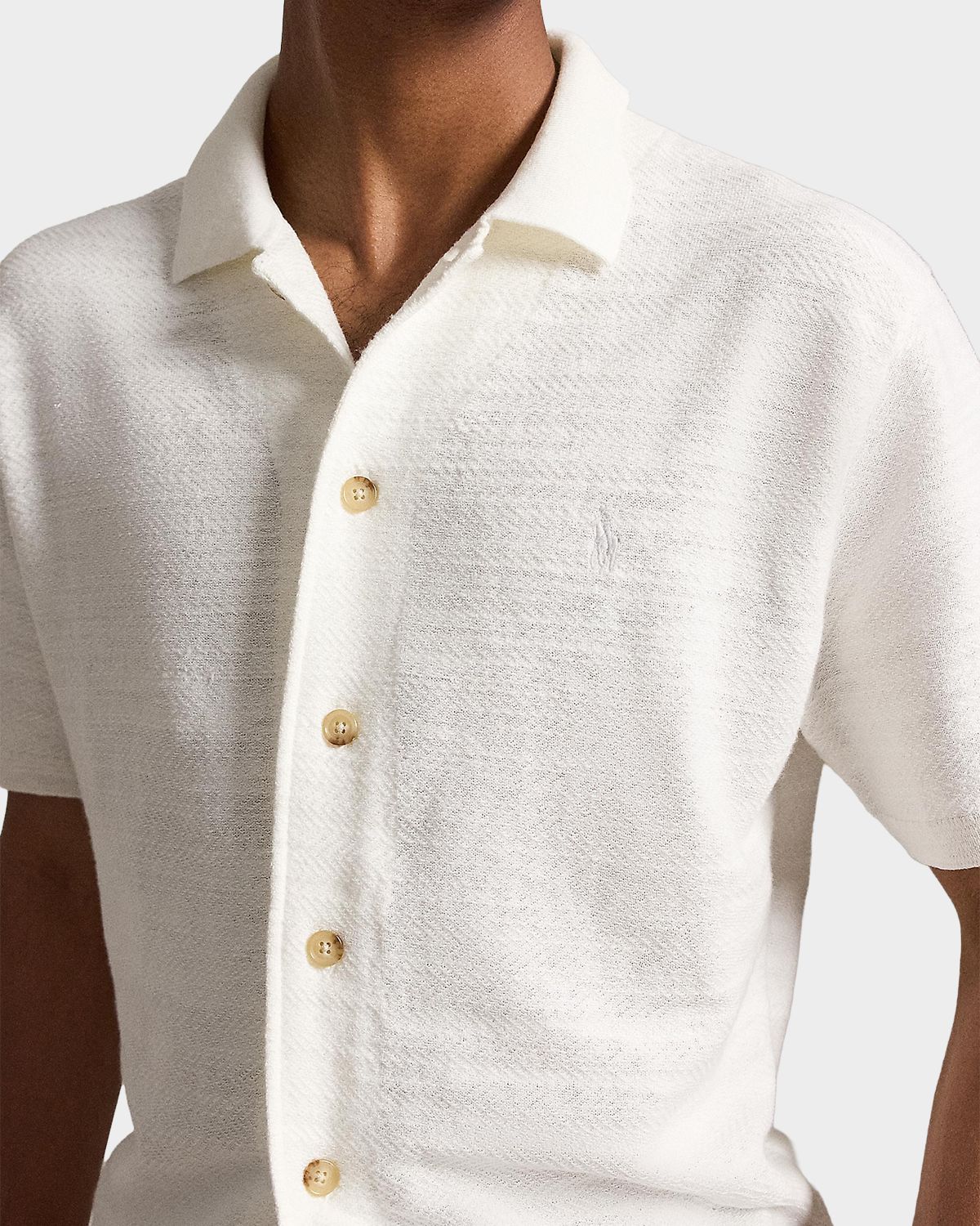 Polo Ralph Lauren Men 's Cotton-inen Short-Sleeve Cardigan | Thumbnail 5
