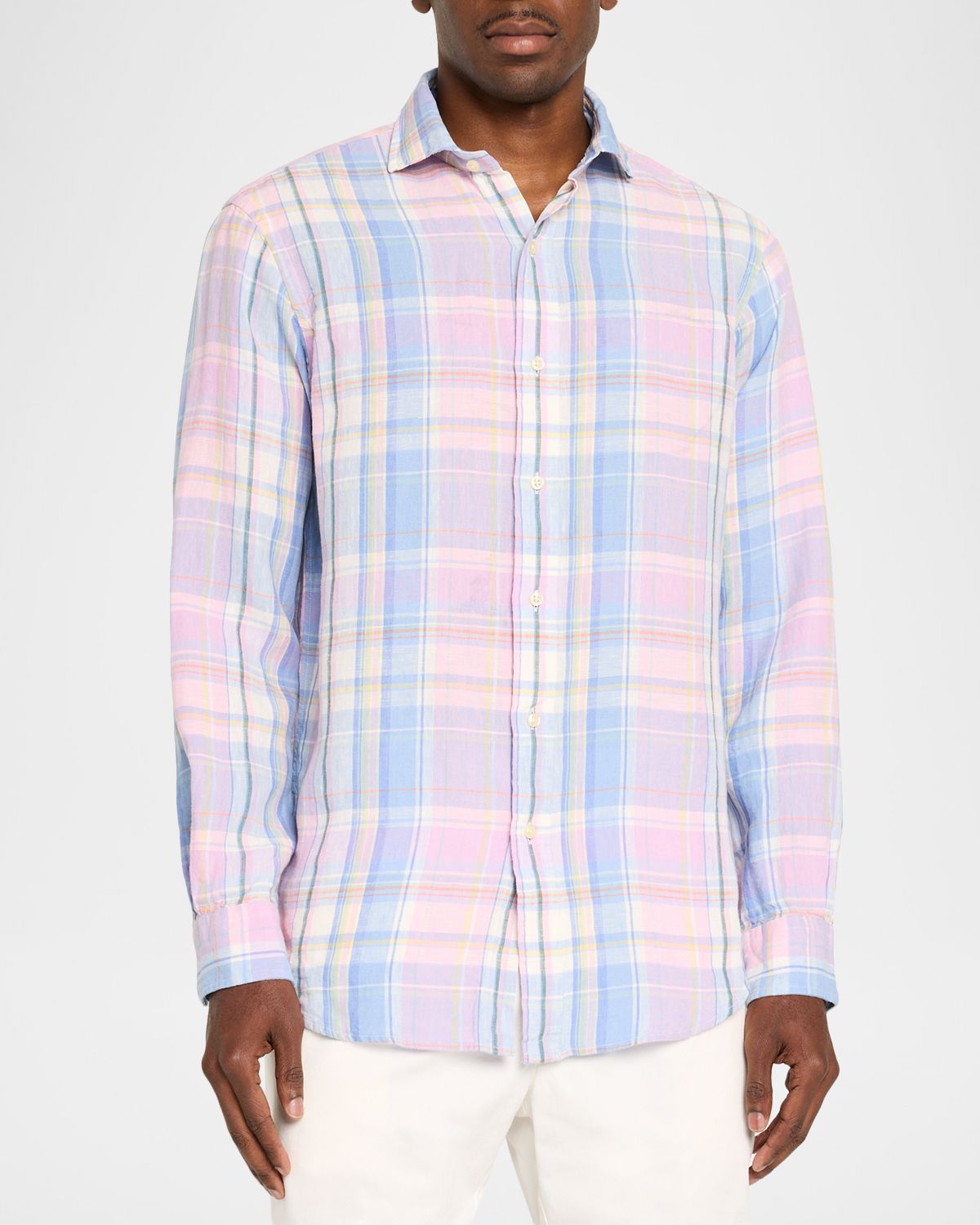 Polo Ralph Lauren Men 's Multicolor Plaid Oxford Sport Shirt | Thumbnail 4 Polo Ralph Lauren Men 's Multicolor Plaid Oxford Sport Shirt | Thumbnail 4