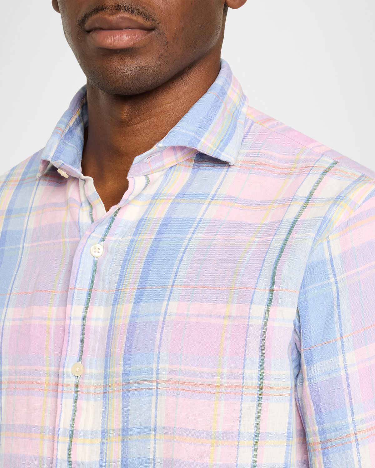 Polo Ralph Lauren Men 's Multicolor Plaid Oxford Sport Shirt | Thumbnail 5 Polo Ralph Lauren Men 's Multicolor Plaid Oxford Sport Shirt | Thumbnail 5