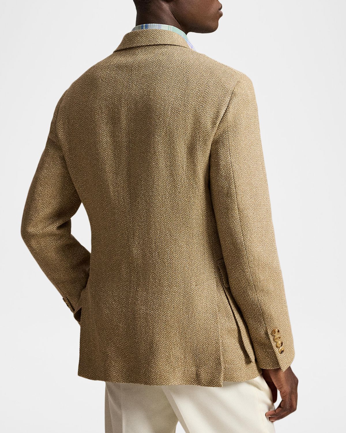 Polo Ralph Lauren Men 's Herringbone Linen Blend Single-Breasted Sport Coat | Thumbnail 3 Polo Ralph Lauren Men 's Herringbone Linen Blend Single-Breasted Sport Coat | Thumbnail 3