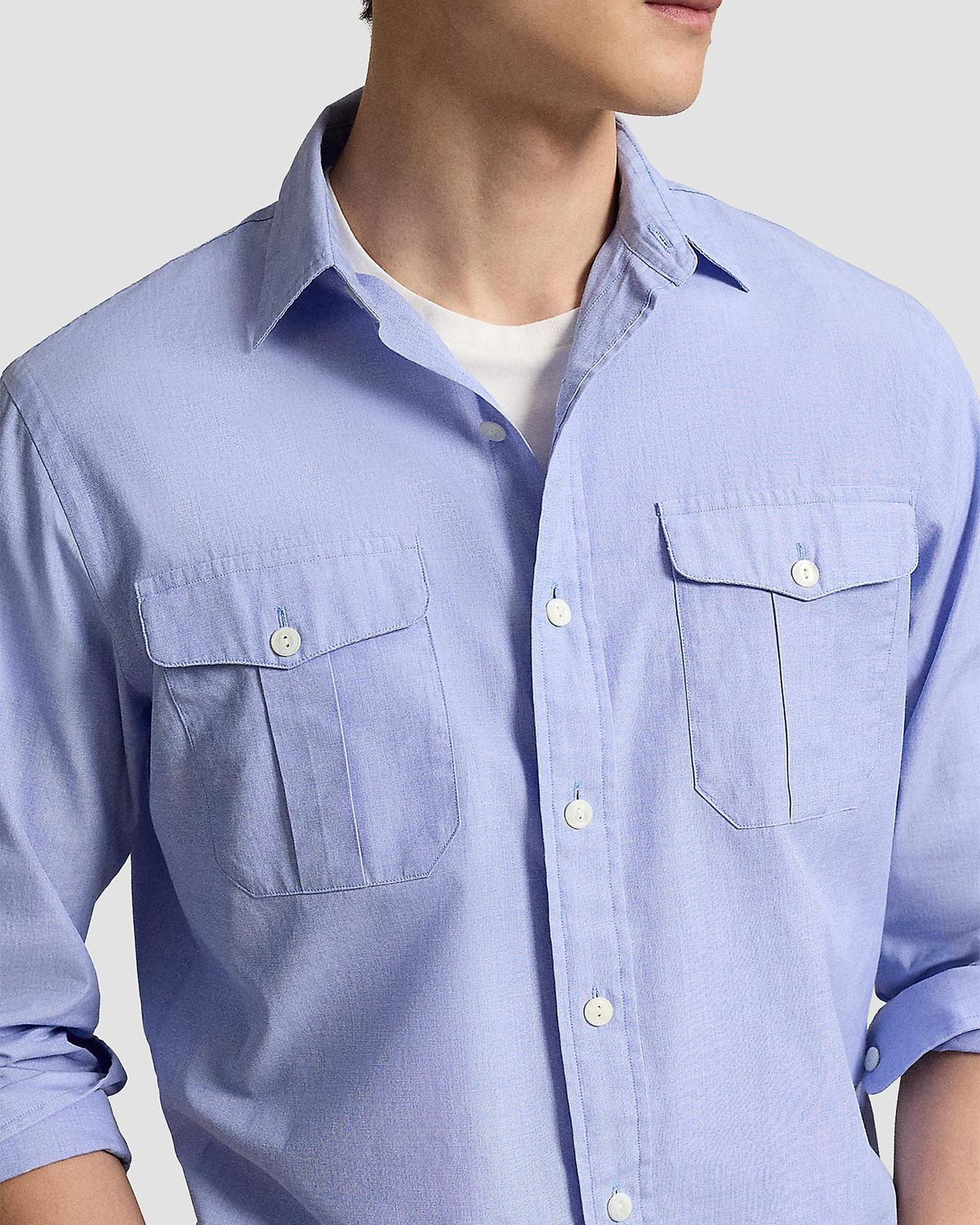 Polo Ralph Lauren Men 's Classic Fit End-On-End Workshirt | Thumbnail 5