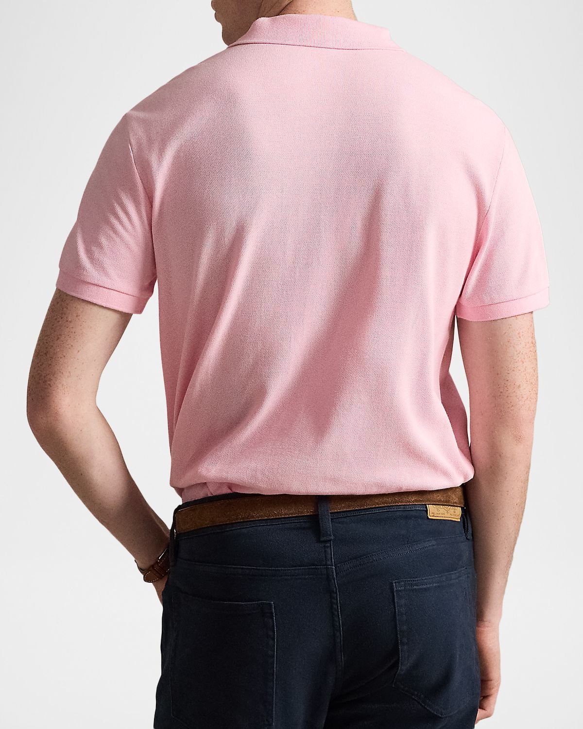 Polo Ralph Lauren Men 's Cotton Mesh Embroidered-Pony Polo Shirt | Thumbnail 3 Polo Ralph Lauren Men 's Cotton Mesh Embroidered-Pony Polo Shirt | Thumbnail 3