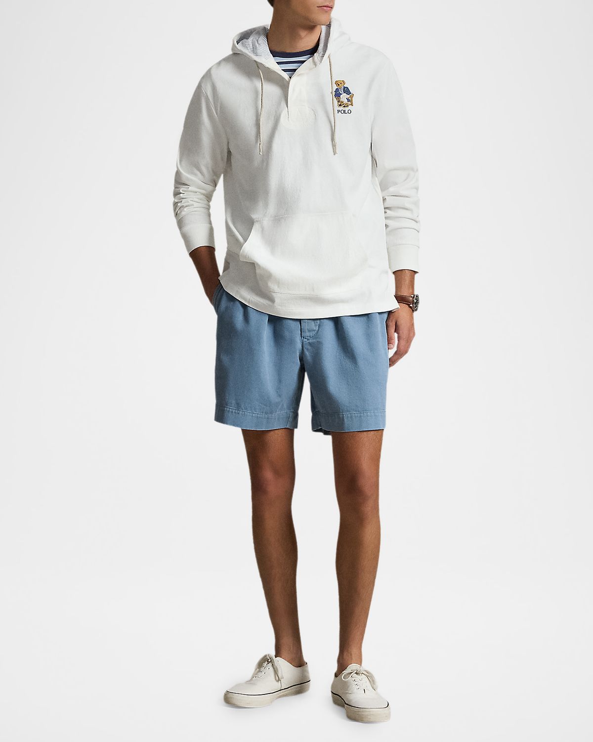 Polo Ralph Lauren Men 's Polo Bear Rugby Hoodie | Thumbnail 2