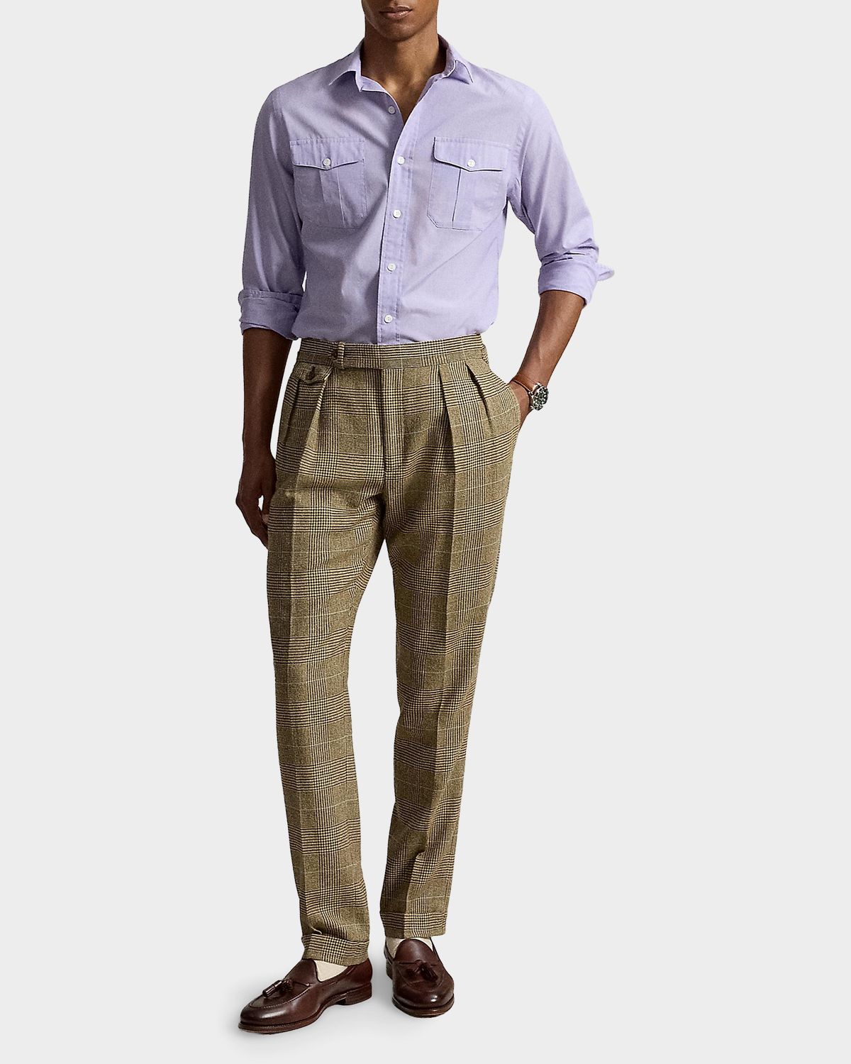 Polo Ralph Lauren Men 's Classic Fit End-On-End Workshirt | Thumbnail 2