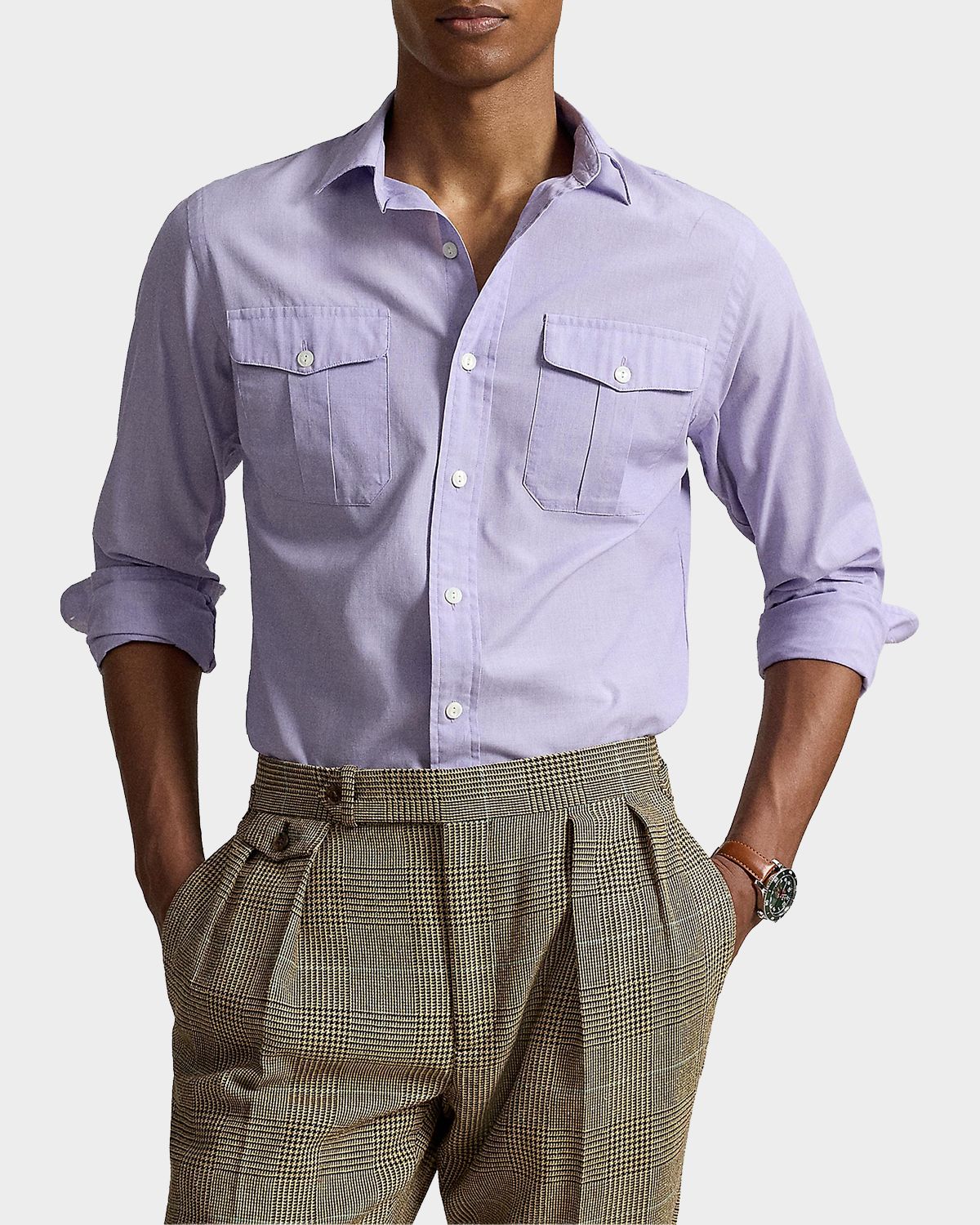 Polo Ralph Lauren Men 's Classic Fit End-On-End Workshirt | Thumbnail 4