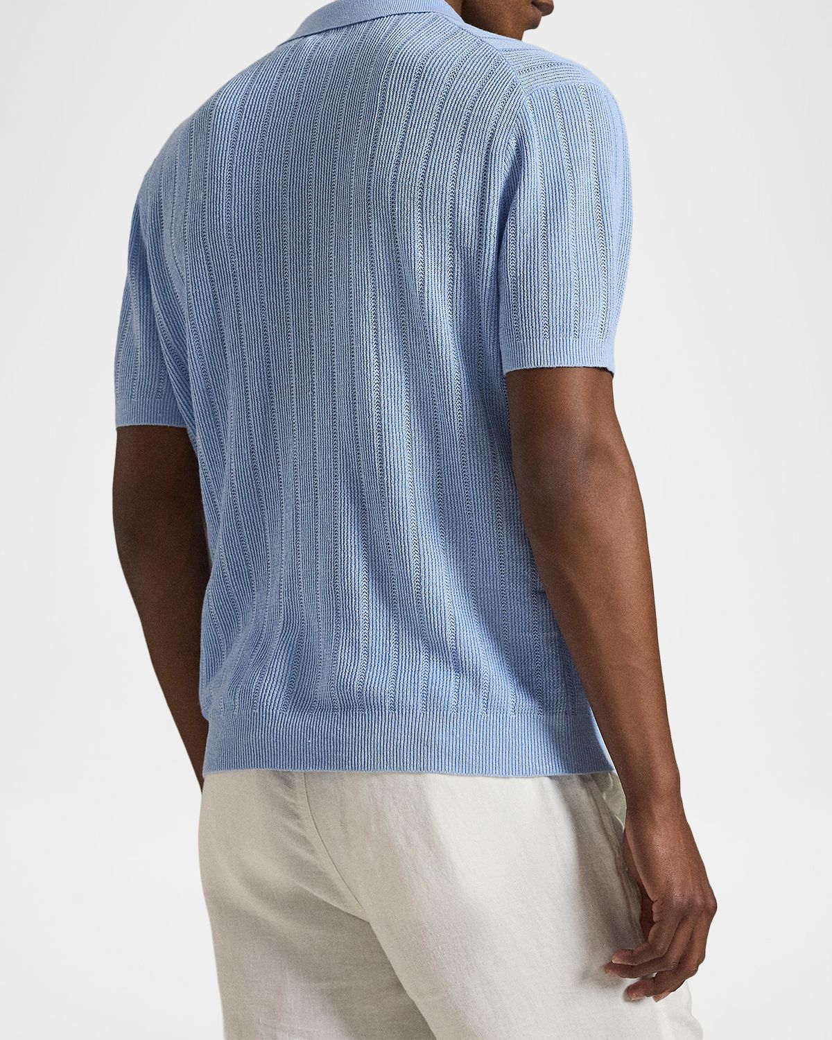 Polo Ralph Lauren Men 's Linen Johnny-Collar Short-Sleeve Sweater | Thumbnail 3 Polo Ralph Lauren Men 's Linen Johnny-Collar Short-Sleeve Sweater | Thumbnail 3