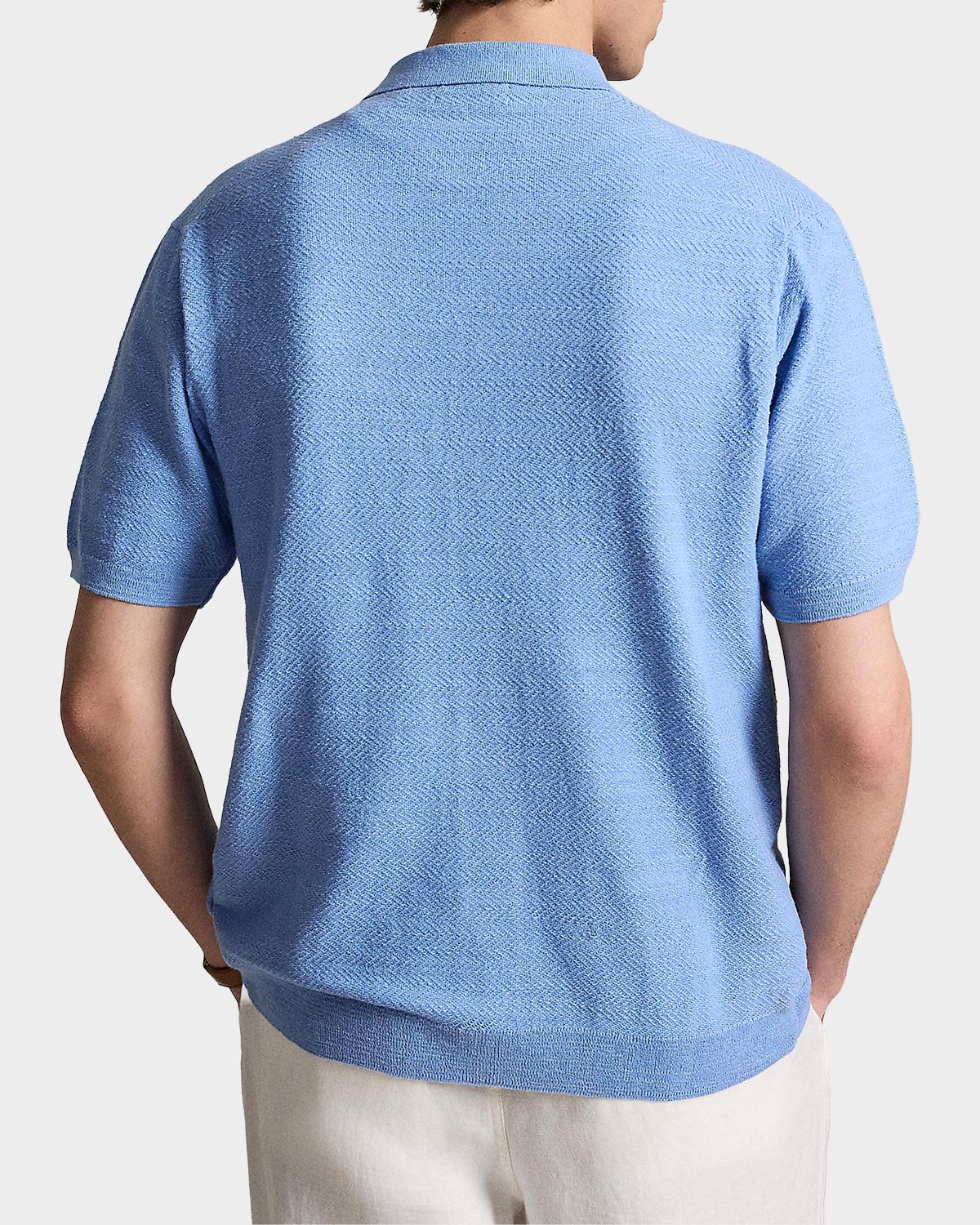 Polo Ralph Lauren Men 's Cotton-Linen Short-Sleeve Cardigan | Thumbnail 3