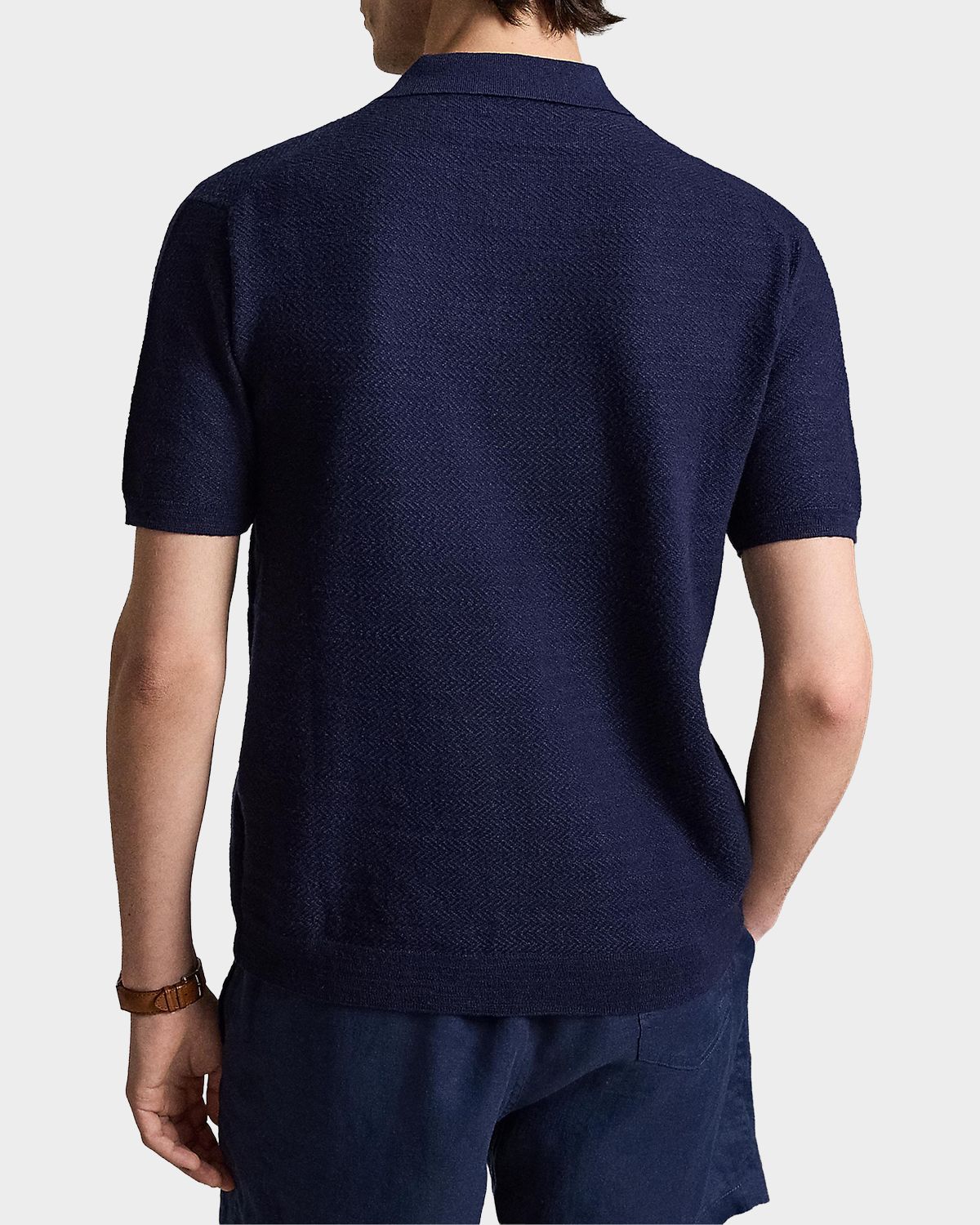 Polo Ralph Lauren Men 's Cotton-Linen Short-Sleeve Cardigan | Thumbnail 3