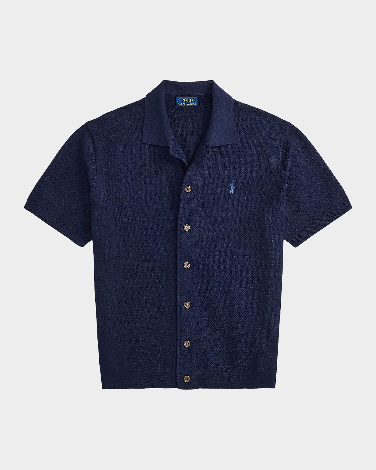 Polo Ralph Lauren Men 's Cotton-Linen Short-Sleeve Cardigan
