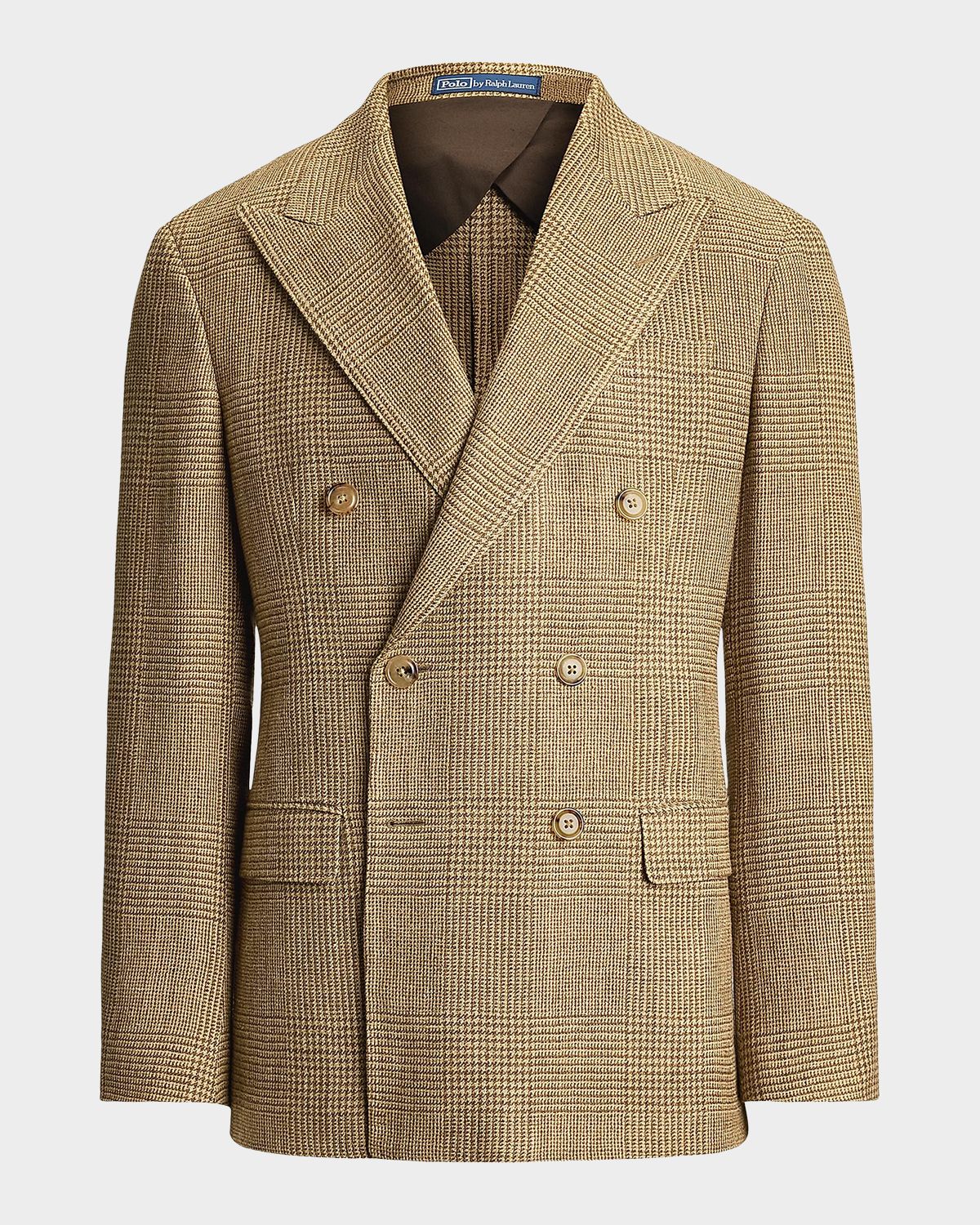 Polo Ralph Lauren Men 's Glen Plaid Peak Lapel Double-Breasted Sport Coat