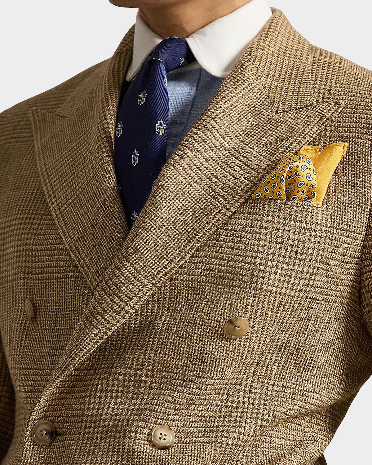 Polo Ralph Lauren Men 's Glen Plaid Peak Lapel Double-Breasted Sport Coat | Thumbnail 5 Polo Ralph Lauren Men 's Glen Plaid Peak Lapel Double-Breasted Sport Coat | Thumbnail 5