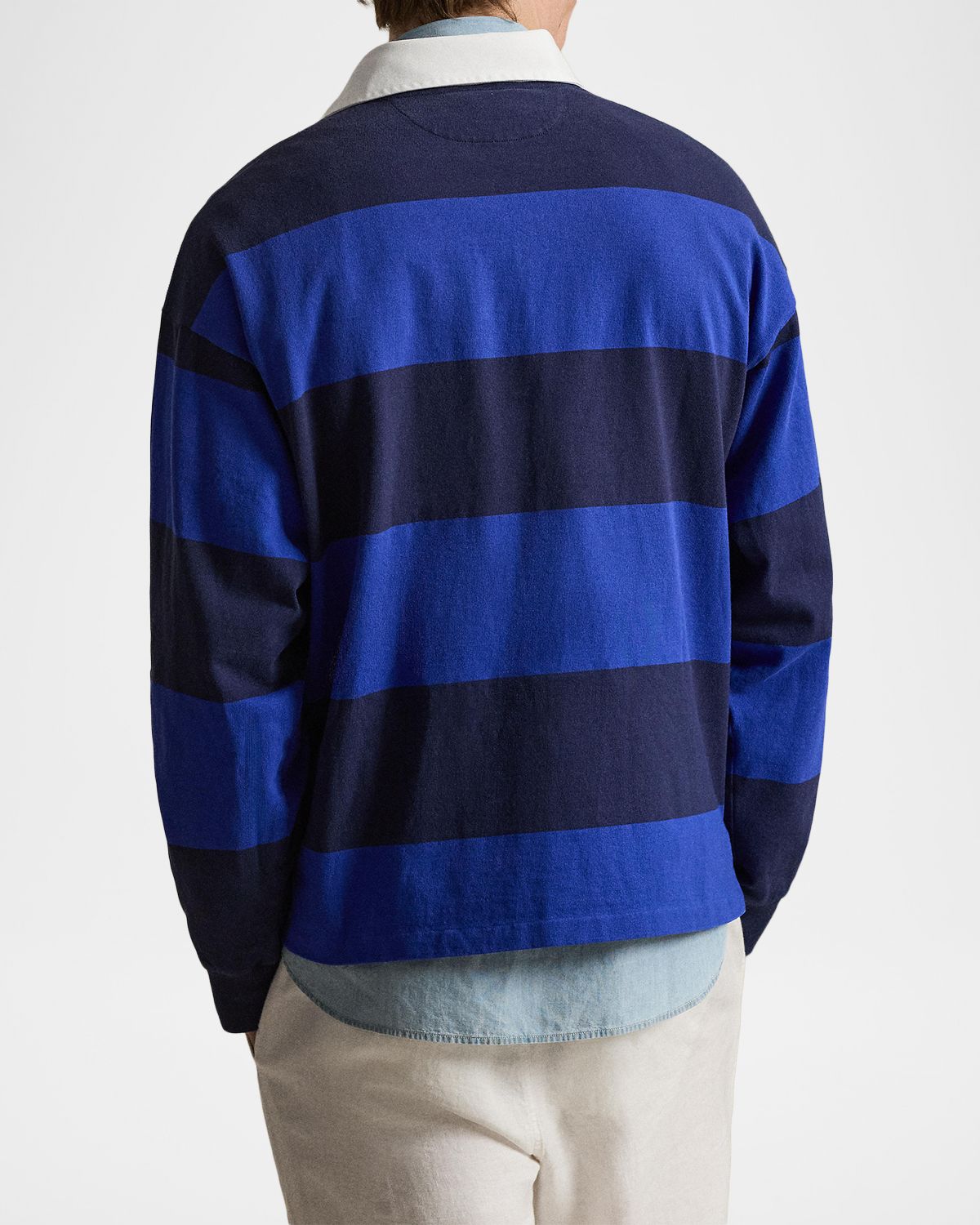 Polo Ralph Lauren Men 's Stripe Jersey Rugby Shirt | Thumbnail 3 Polo Ralph Lauren Men 's Stripe Jersey Rugby Shirt | Thumbnail 3