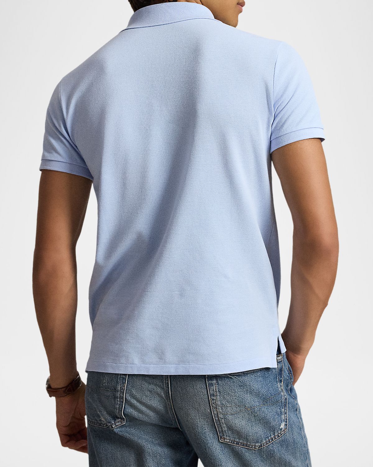 Polo Ralph Lauren Men 's Cotton Mesh Embroidered-Pony Polo Shirt | Thumbnail 3 Polo Ralph Lauren Men 's Cotton Mesh Embroidered-Pony Polo Shirt | Thumbnail 3