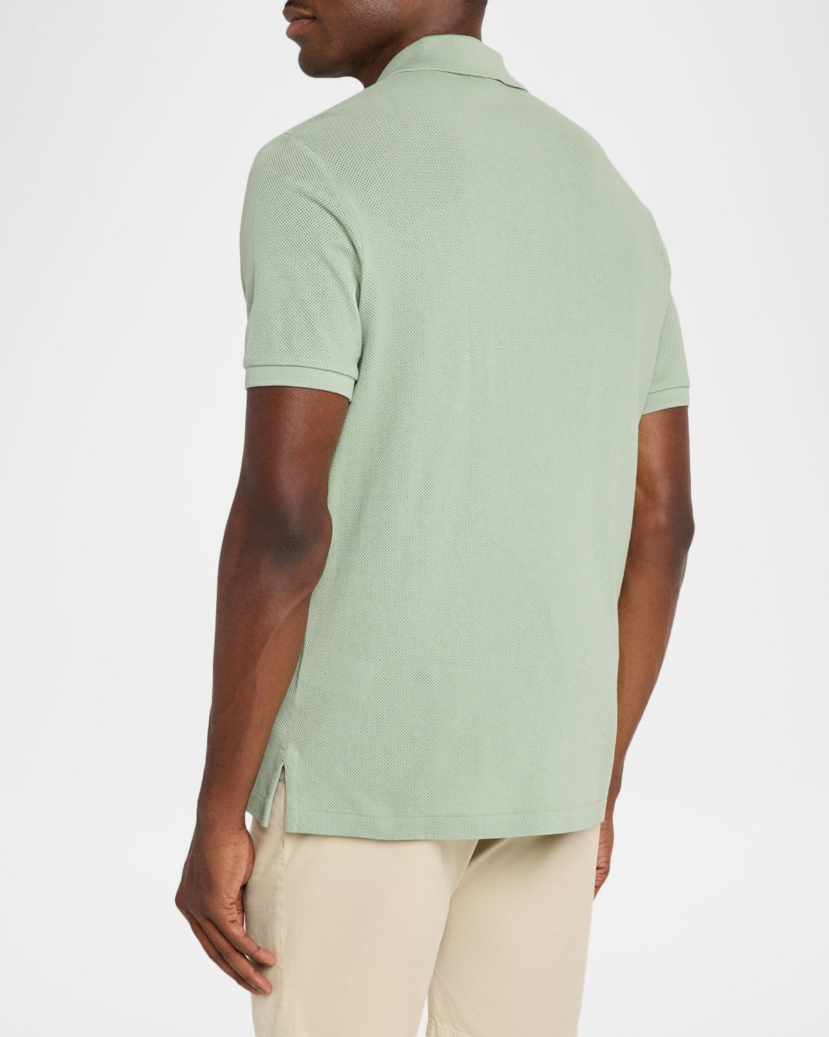 Polo Ralph Lauren Men 's Pointelle Jersey Cotton Polo Shirt | Thumbnail 3 Polo Ralph Lauren Men 's Pointelle Jersey Cotton Polo Shirt | Thumbnail 3