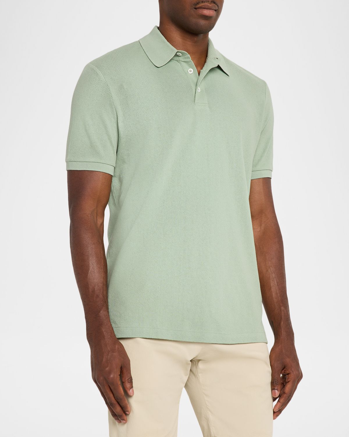 Polo Ralph Lauren Men 's Pointelle Jersey Cotton Polo Shirt | Thumbnail 4 Polo Ralph Lauren Men 's Pointelle Jersey Cotton Polo Shirt | Thumbnail 4