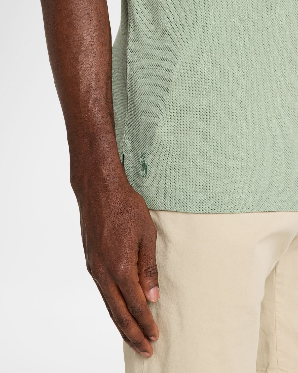 Polo Ralph Lauren Men 's Pointelle Jersey Cotton Polo Shirt | Thumbnail 5 Polo Ralph Lauren Men 's Pointelle Jersey Cotton Polo Shirt | Thumbnail 5