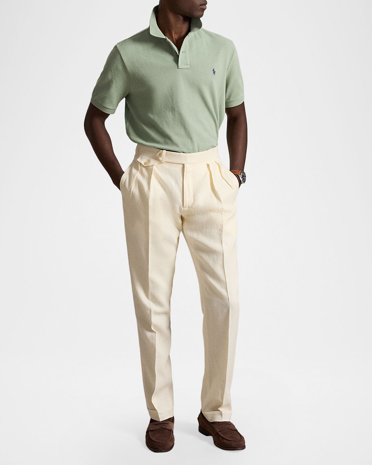 Polo Ralph Lauren Men 's Basic Mesh Cotton Polo Shirt | Thumbnail 2