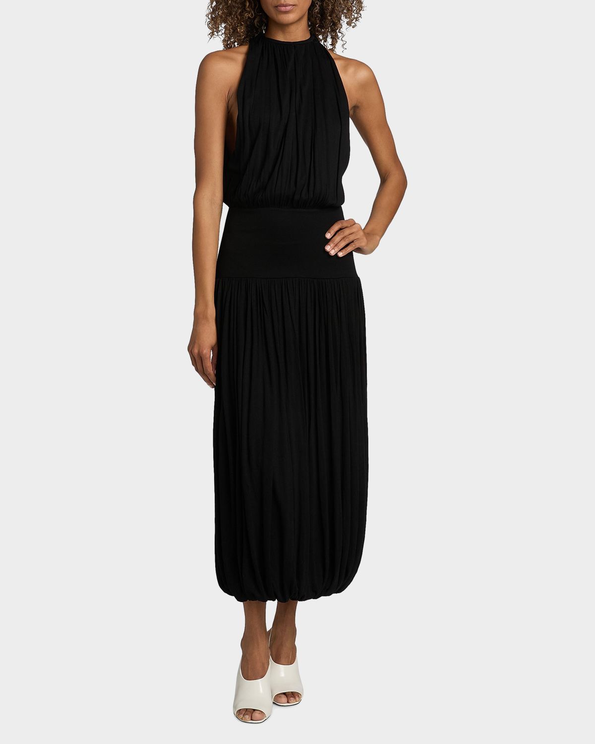 Toteme Sleeveless Gathered Balloon Midi Dress