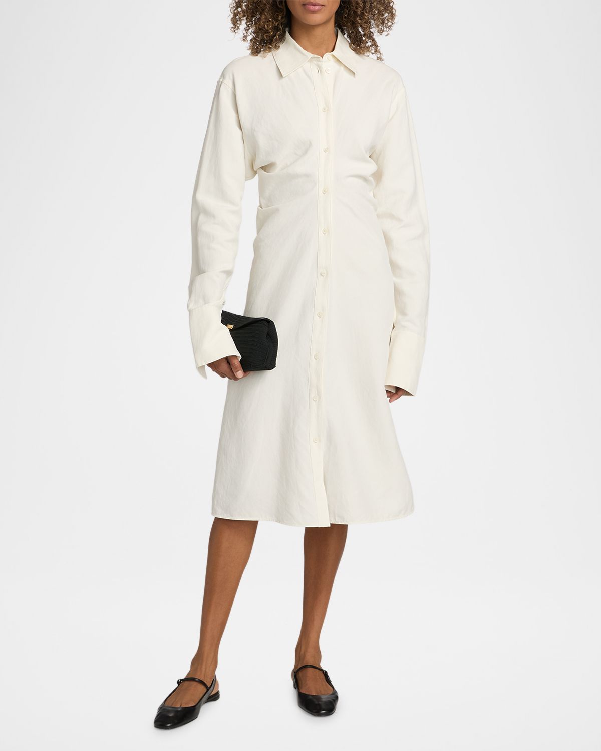 Toteme Slouch Long-Sleeve Knee-Length Shirtdress