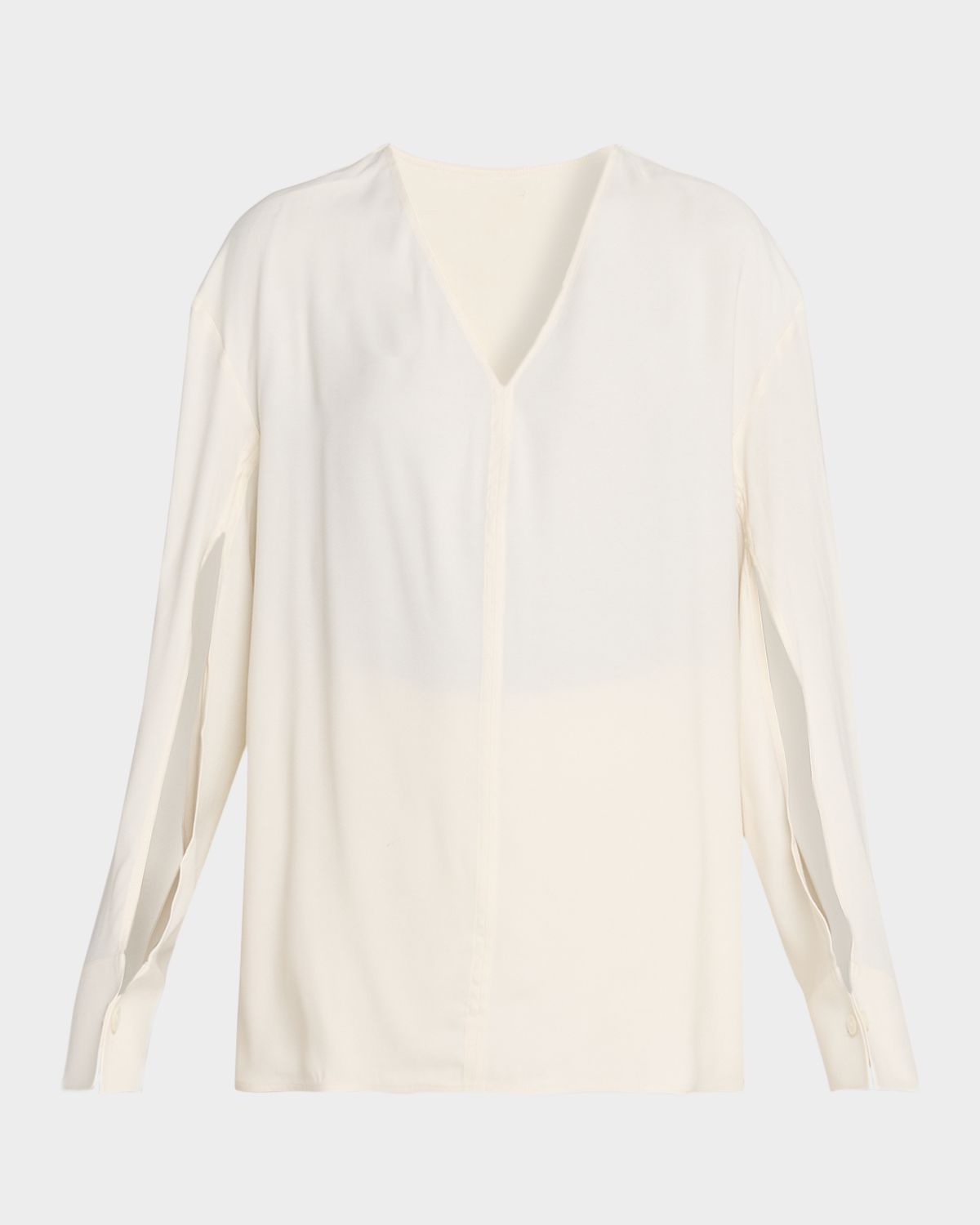 Toteme V-Neck Slit-Sleeve Blouse