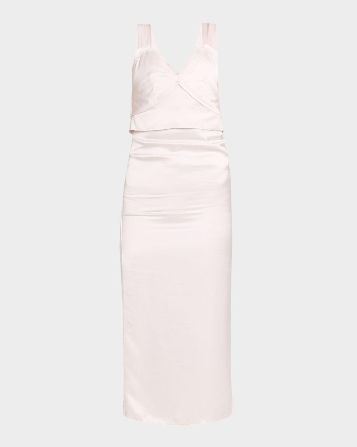 Toteme V-Neck Empire-Waist Midi Slip Dress