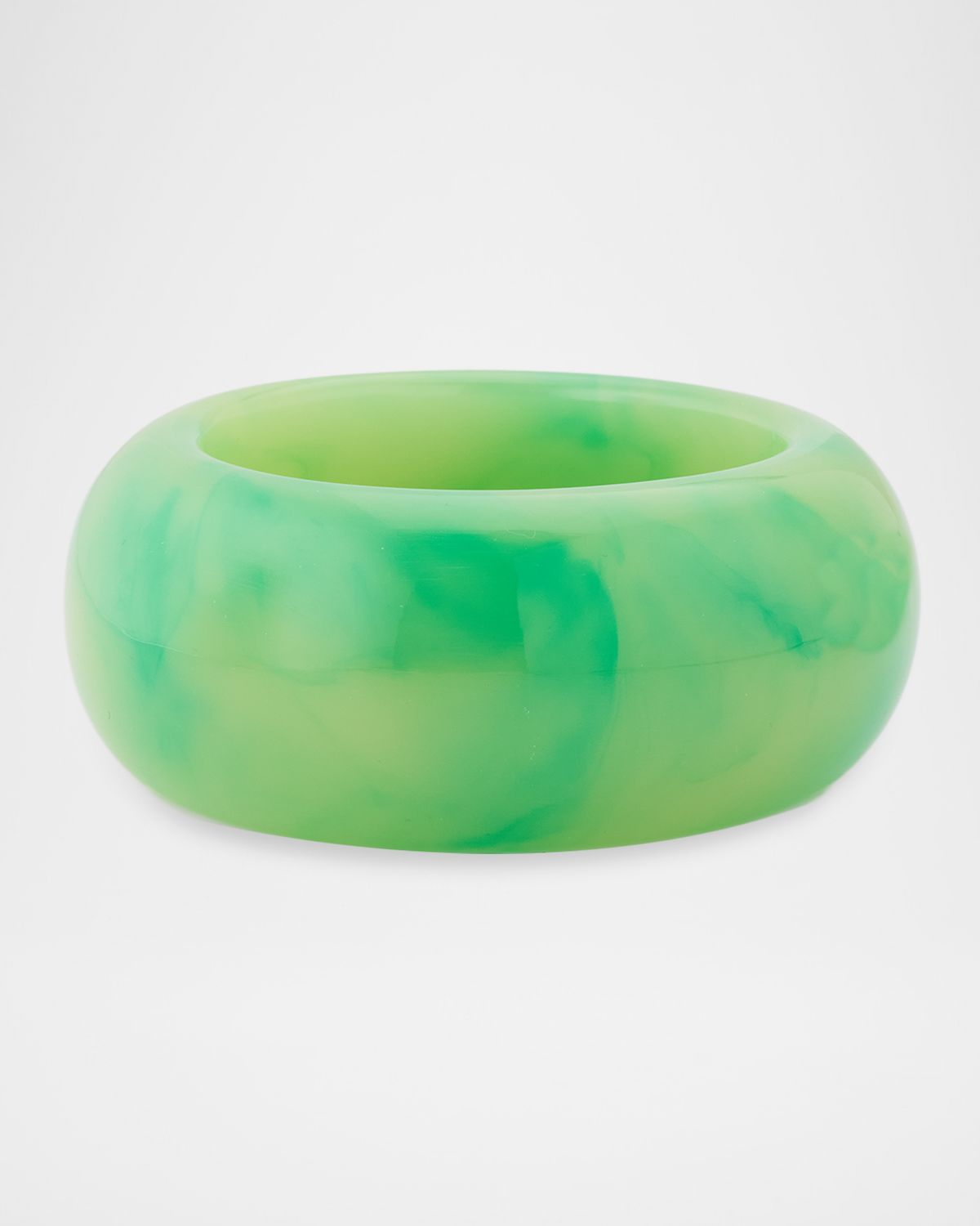 Kenneth Jay Lane Thick Light Green Resin Bracelet