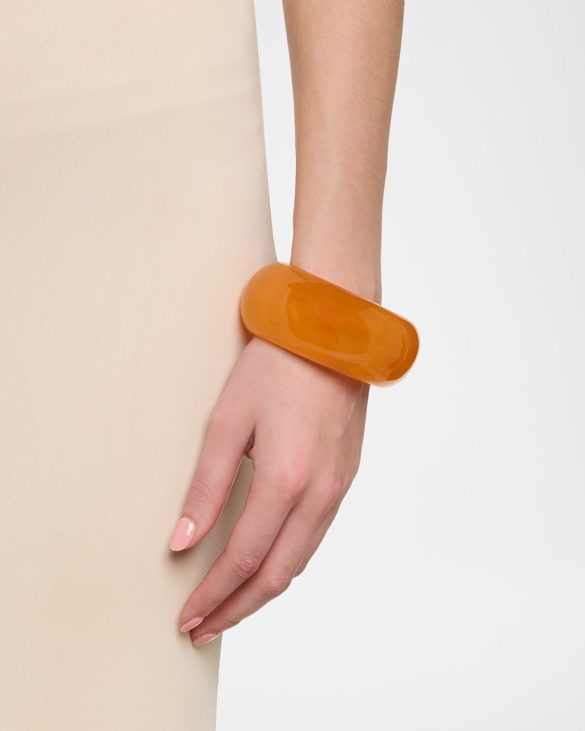 Kenneth Jay Lane Thick Amber Resin Bracelet