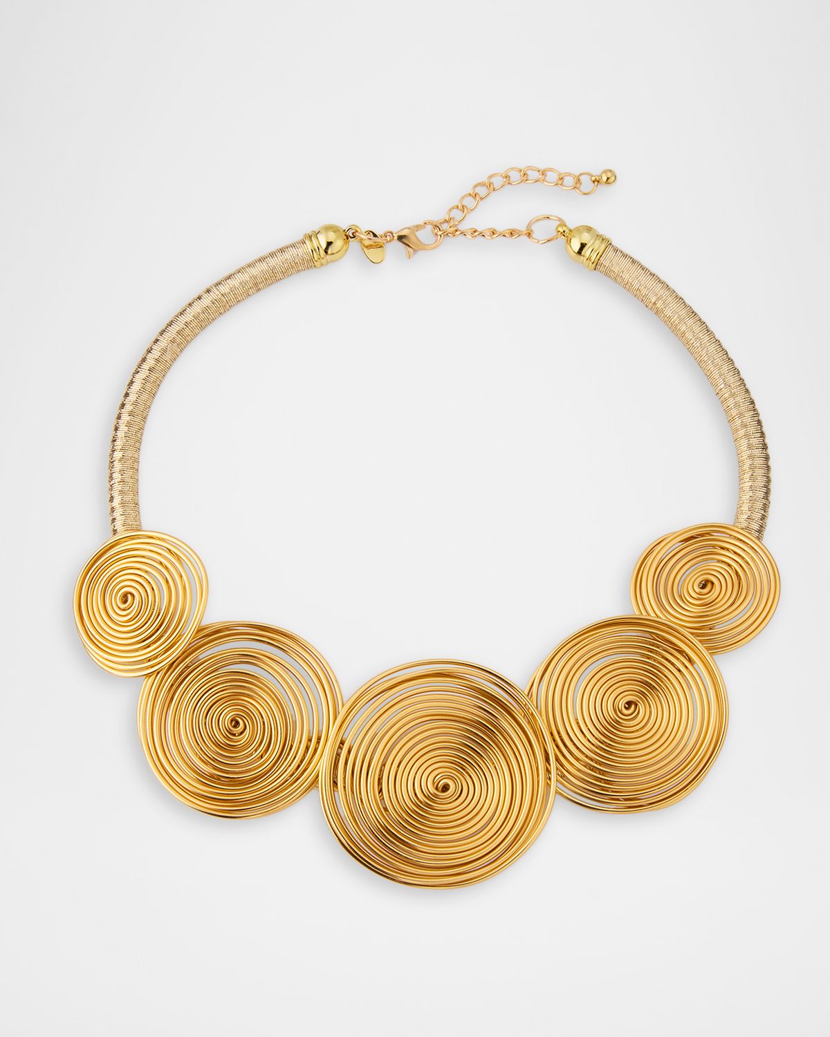 Golconda by Kenneth Jay Lane Spiral Twisted Wire Necklace