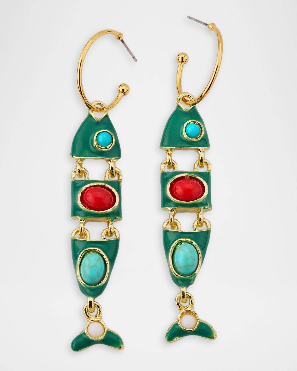 Golconda by Kenneth Jay Lane Colorful Fish Dangle Earrings