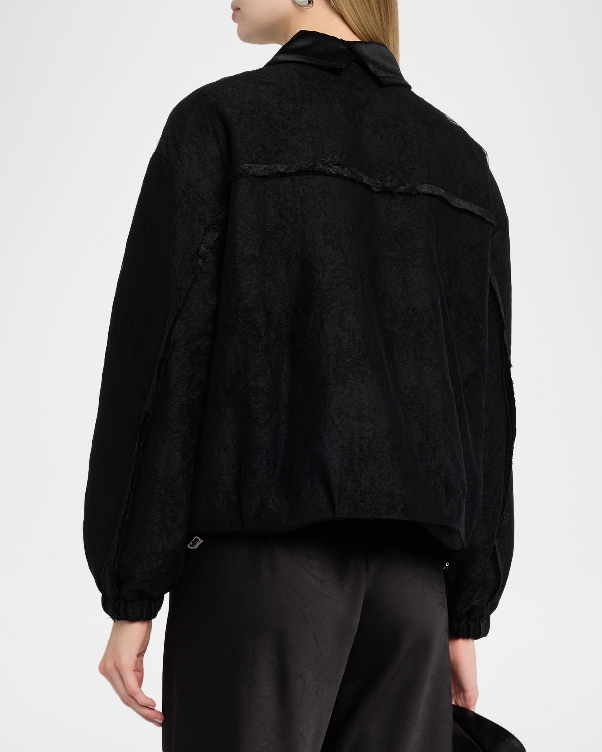 Jason Wu Collection Frayed Jacquard Jacket | Thumbnail 3 Jason Wu Collection Frayed Jacquard Jacket | Thumbnail 3