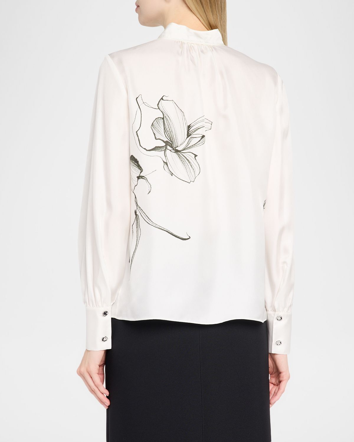 Jason Wu Collection Shadow Floral Silk Blouse | Thumbnail 3