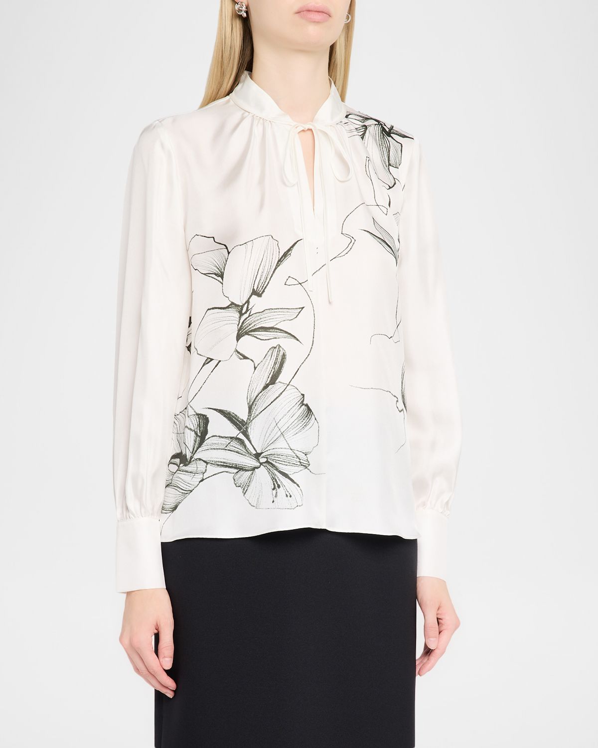 Jason Wu Collection Shadow Floral Silk Blouse | Thumbnail 4