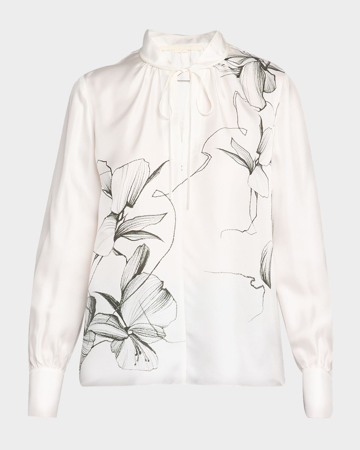 Jason Wu Collection Shadow Floral Silk Blouse