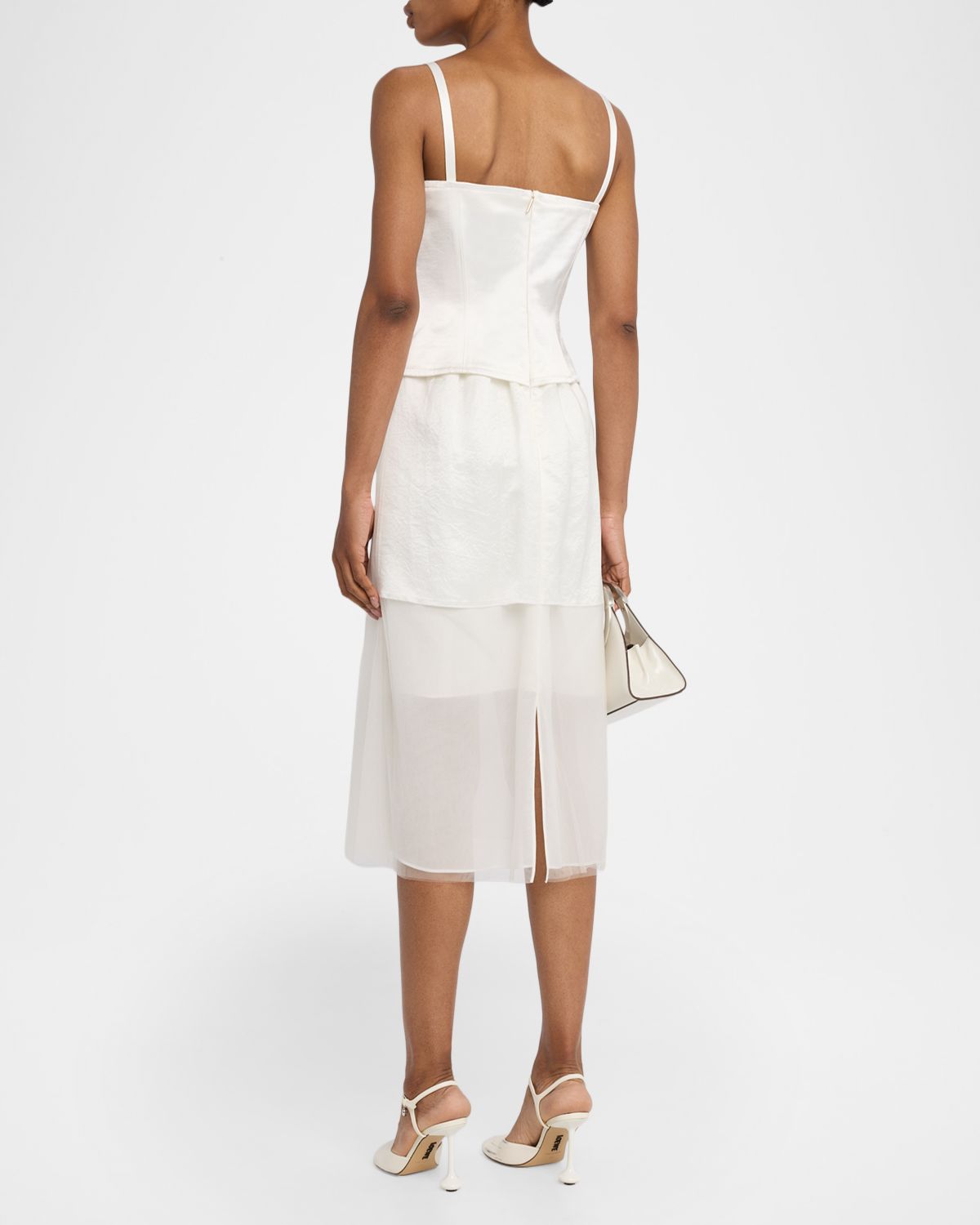 Jason Wu Collection Sleeveless Washed Twill Layered Midi Dress | Thumbnail 3 Jason Wu Collection Sleeveless Washed Twill Layered Midi Dress | Thumbnail 3