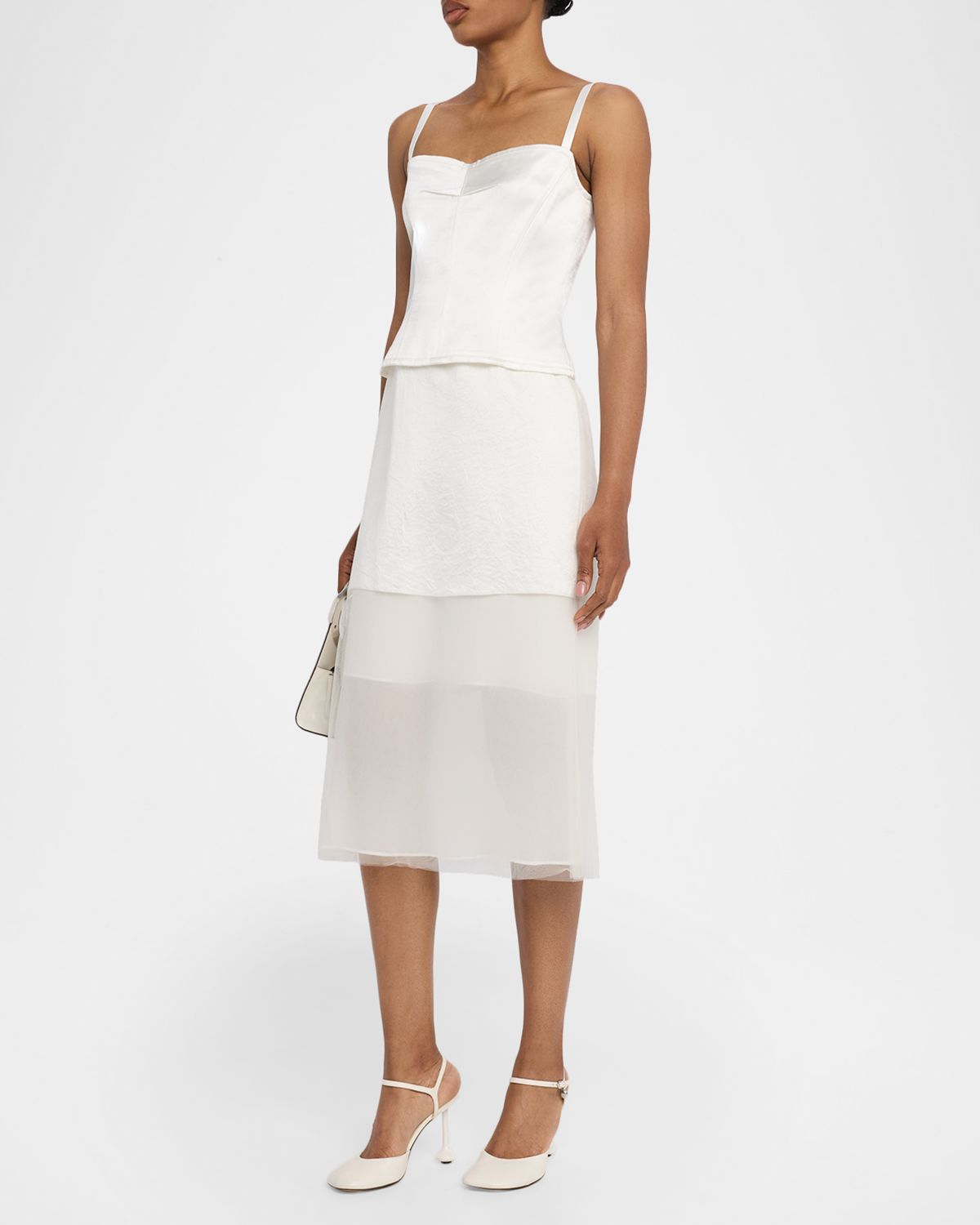 Jason Wu Collection Sleeveless Washed Twill Layered Midi Dress | Thumbnail 4 Jason Wu Collection Sleeveless Washed Twill Layered Midi Dress | Thumbnail 4