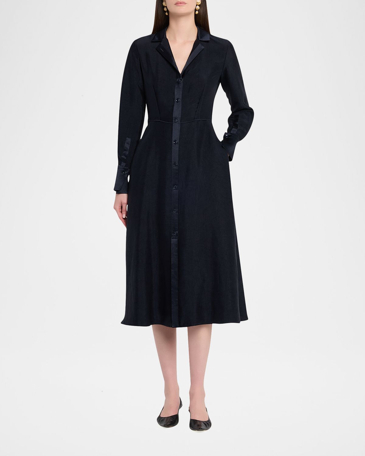 Jason Wu Collection Washed Twill Layered Midi Shirtdress | Thumbnail 5 Jason Wu Collection Washed Twill Layered Midi Shirtdress | Thumbnail 5