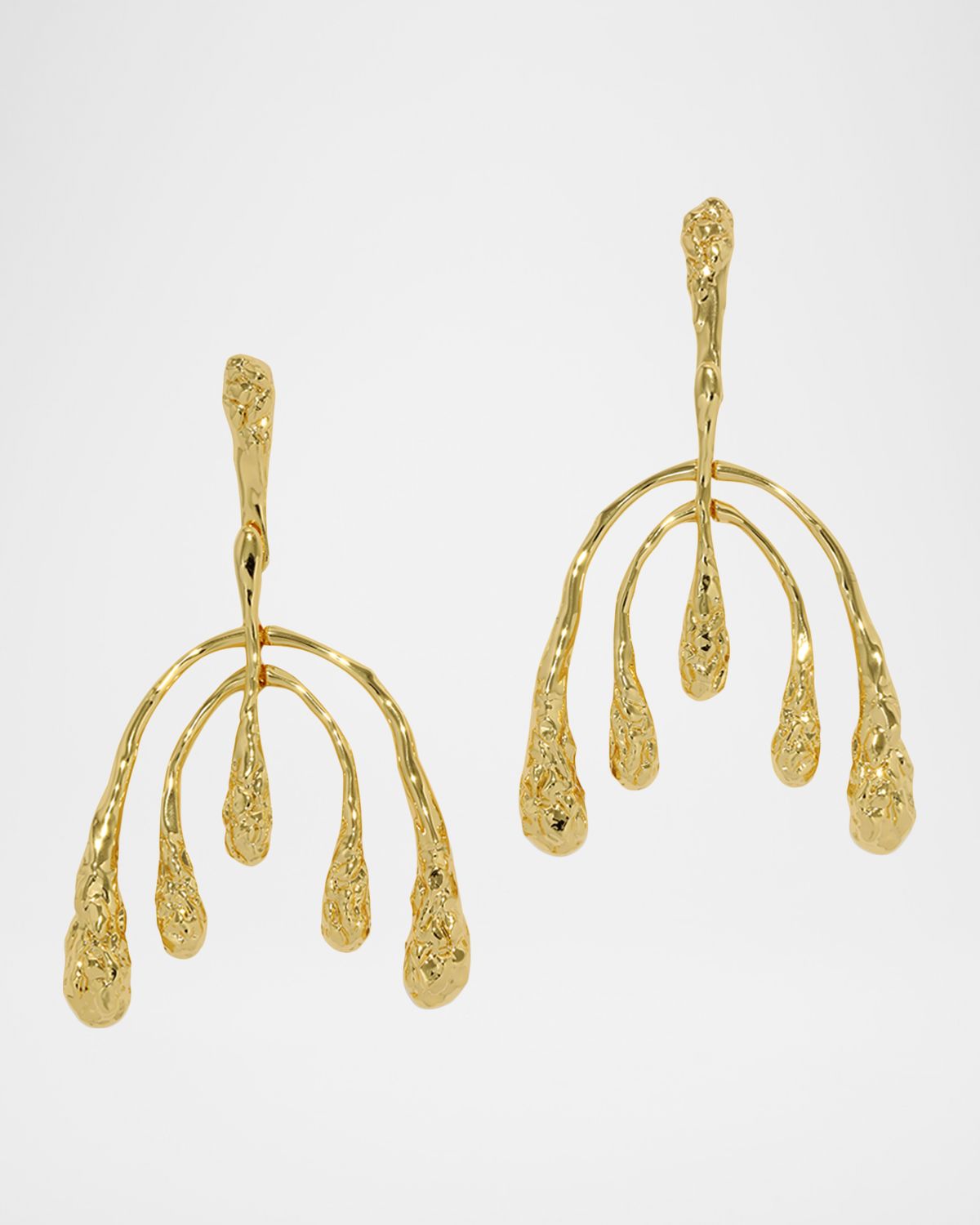 Alexis Bittar Brut Gold Mobile Earrings