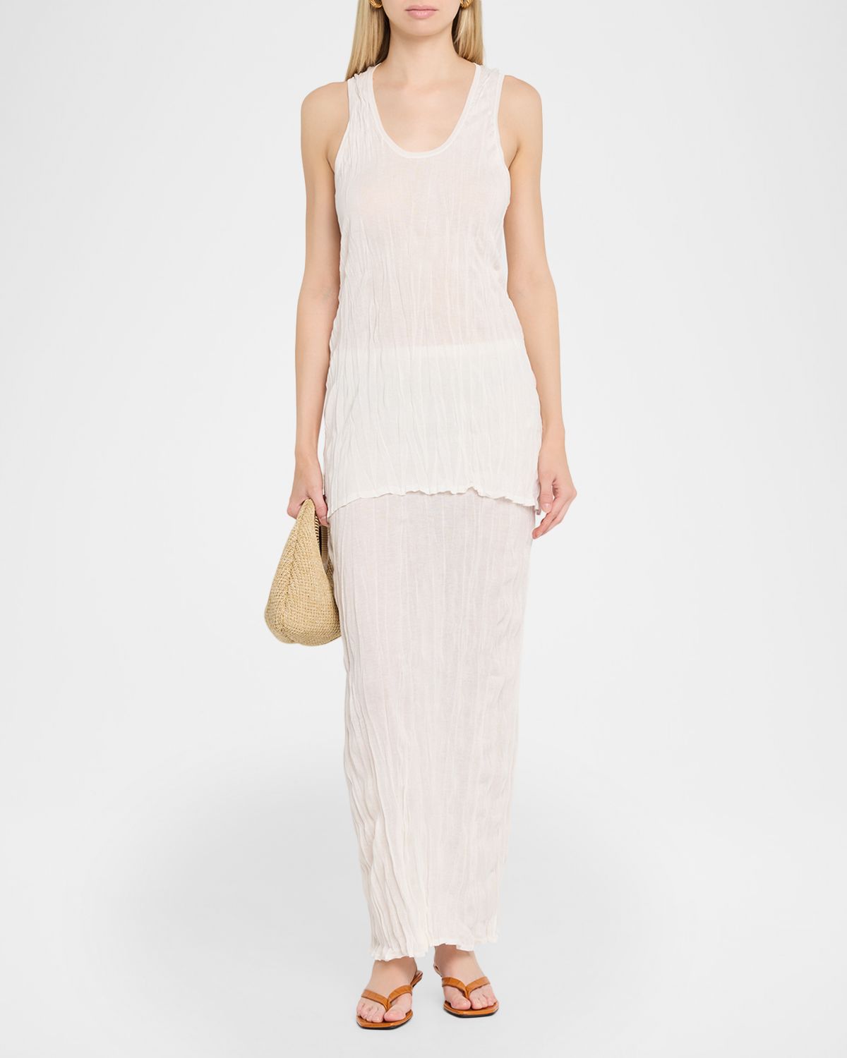 Toteme Crinkled Knit Maxi Skirt