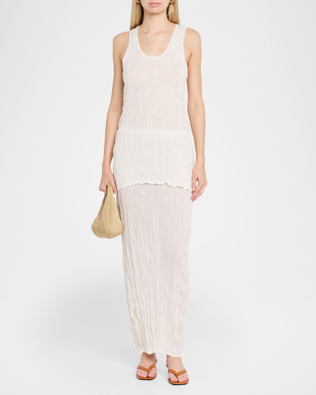 Toteme Crinkled Knit Tank Top