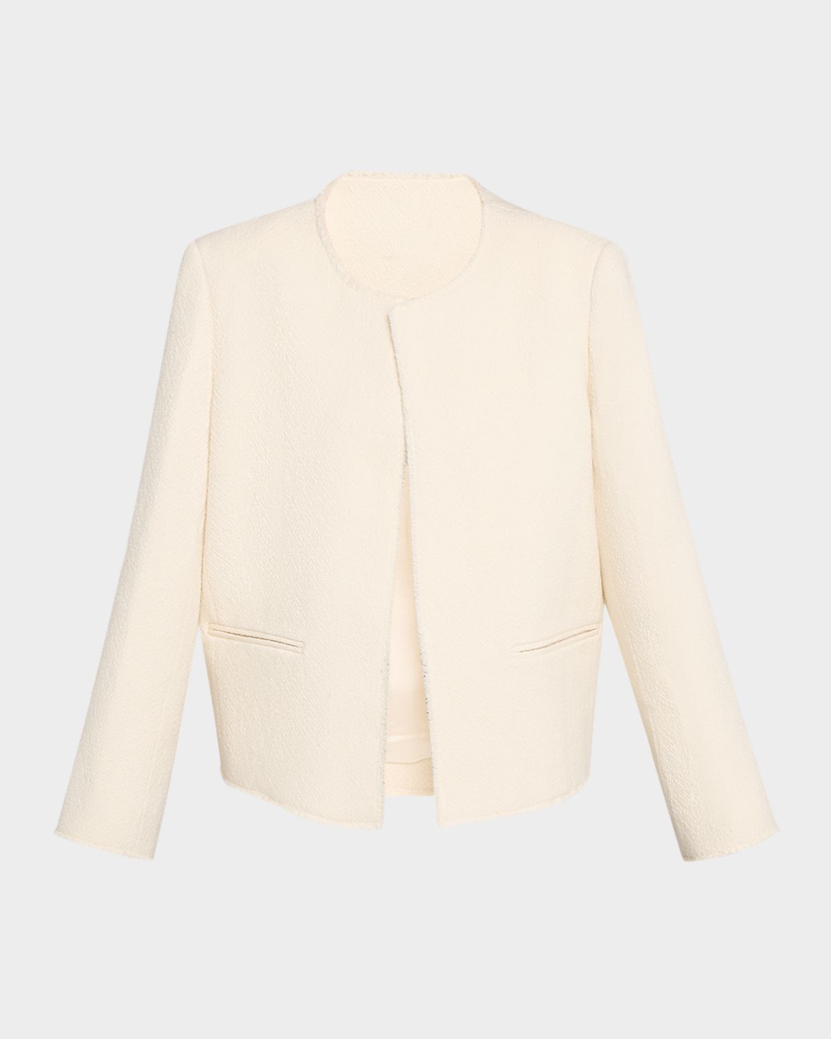 Toteme Open-Front Bouclé Blazer Jacket