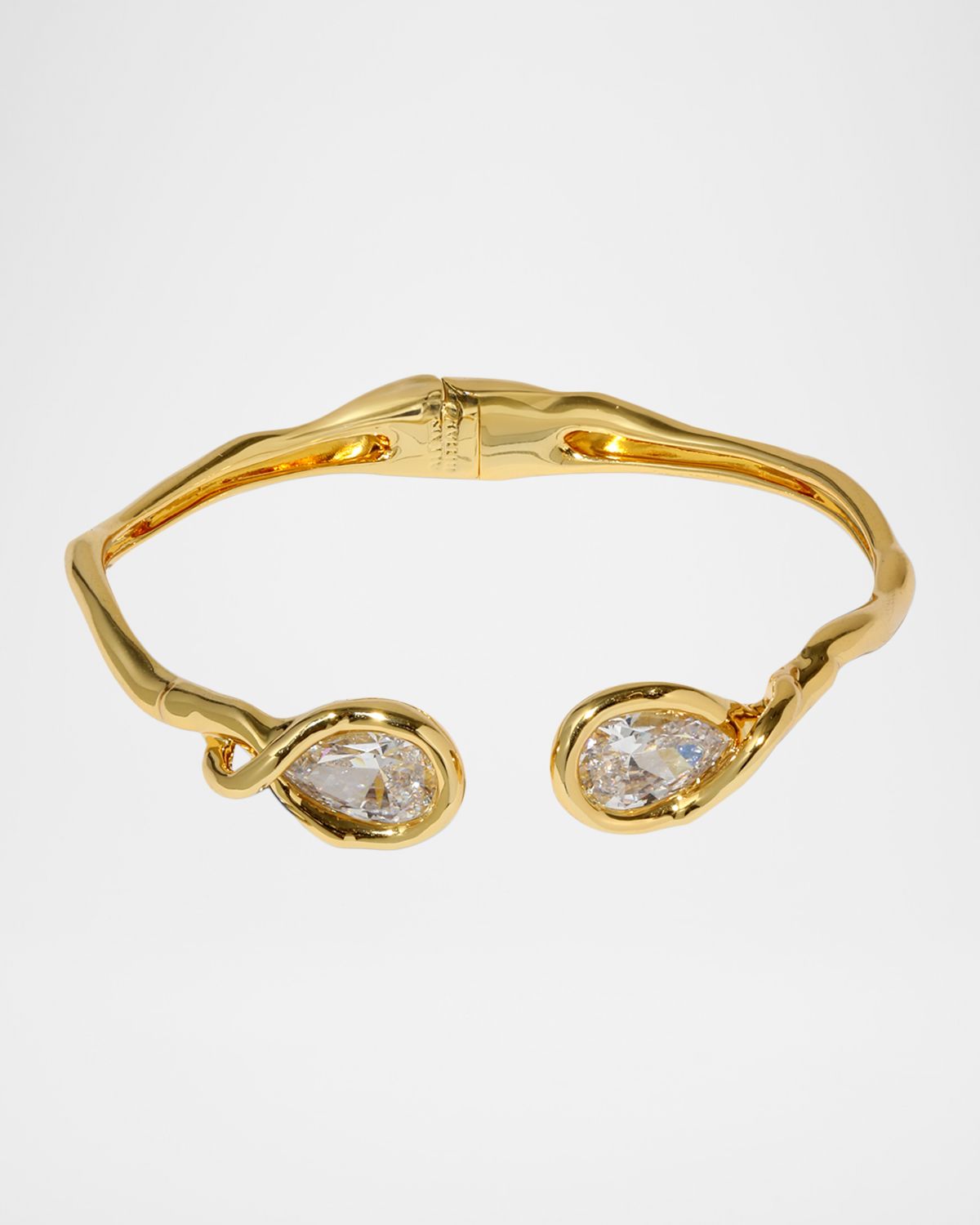 Alexis Bittar Asterales Crystal Capped Hinge Cuff Bracelet