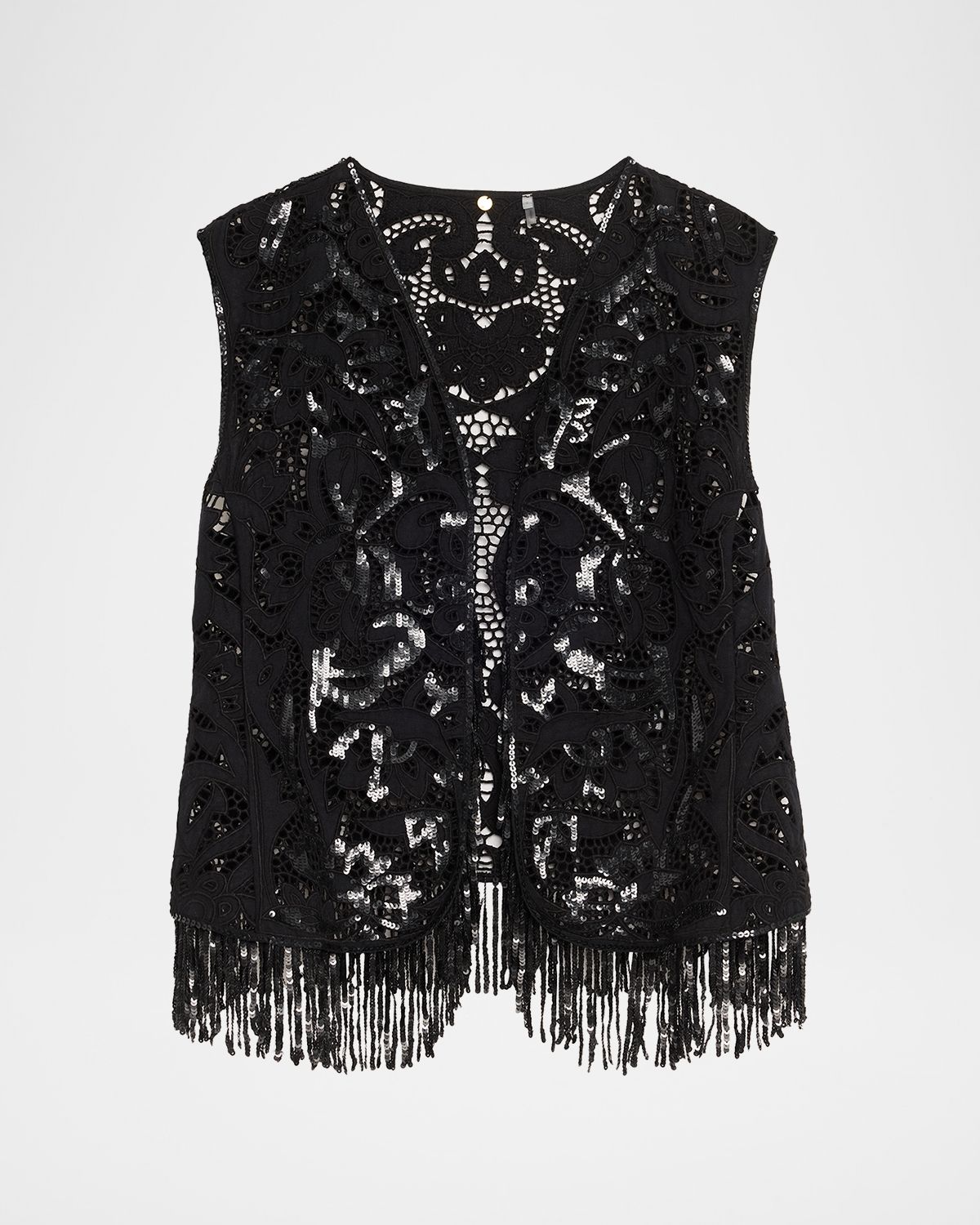 Kobi Halperin Maeve Fringed Sequin Lace Vest | Thumbnail 6 Kobi Halperin Maeve Fringed Sequin Lace Vest | Thumbnail 6