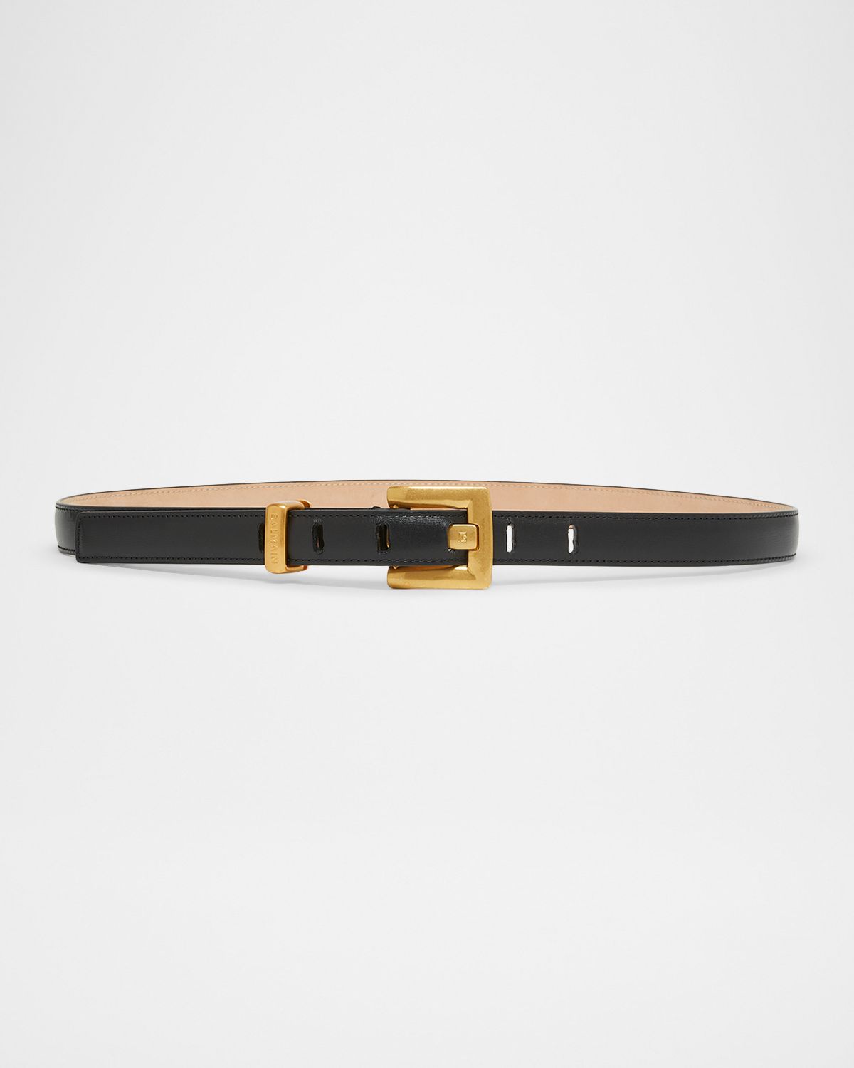 Balmain Anthem Calfskin Leather Belt
